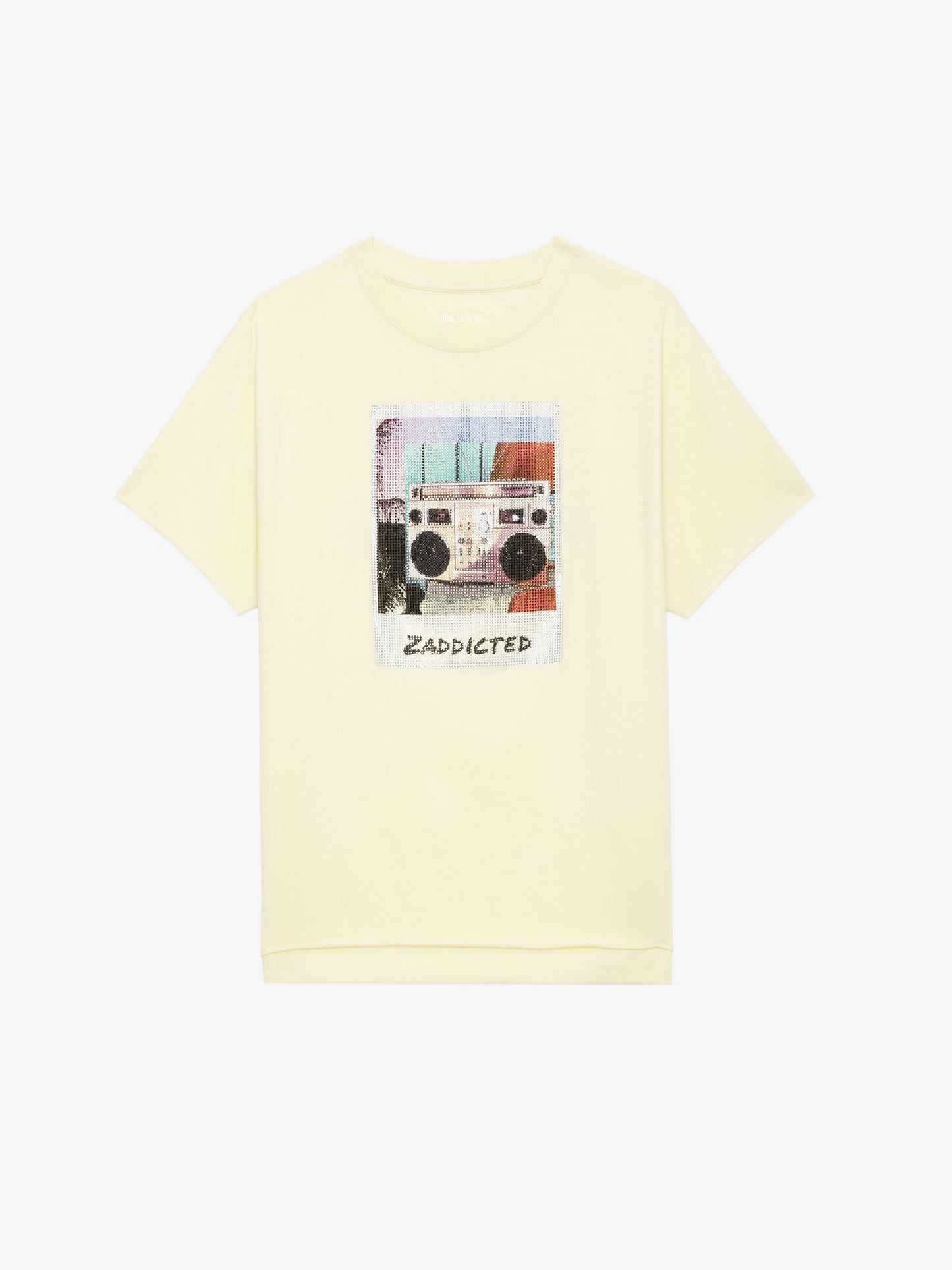 T-shirt Tommer Photoprint Strass t-shirt jaune femme