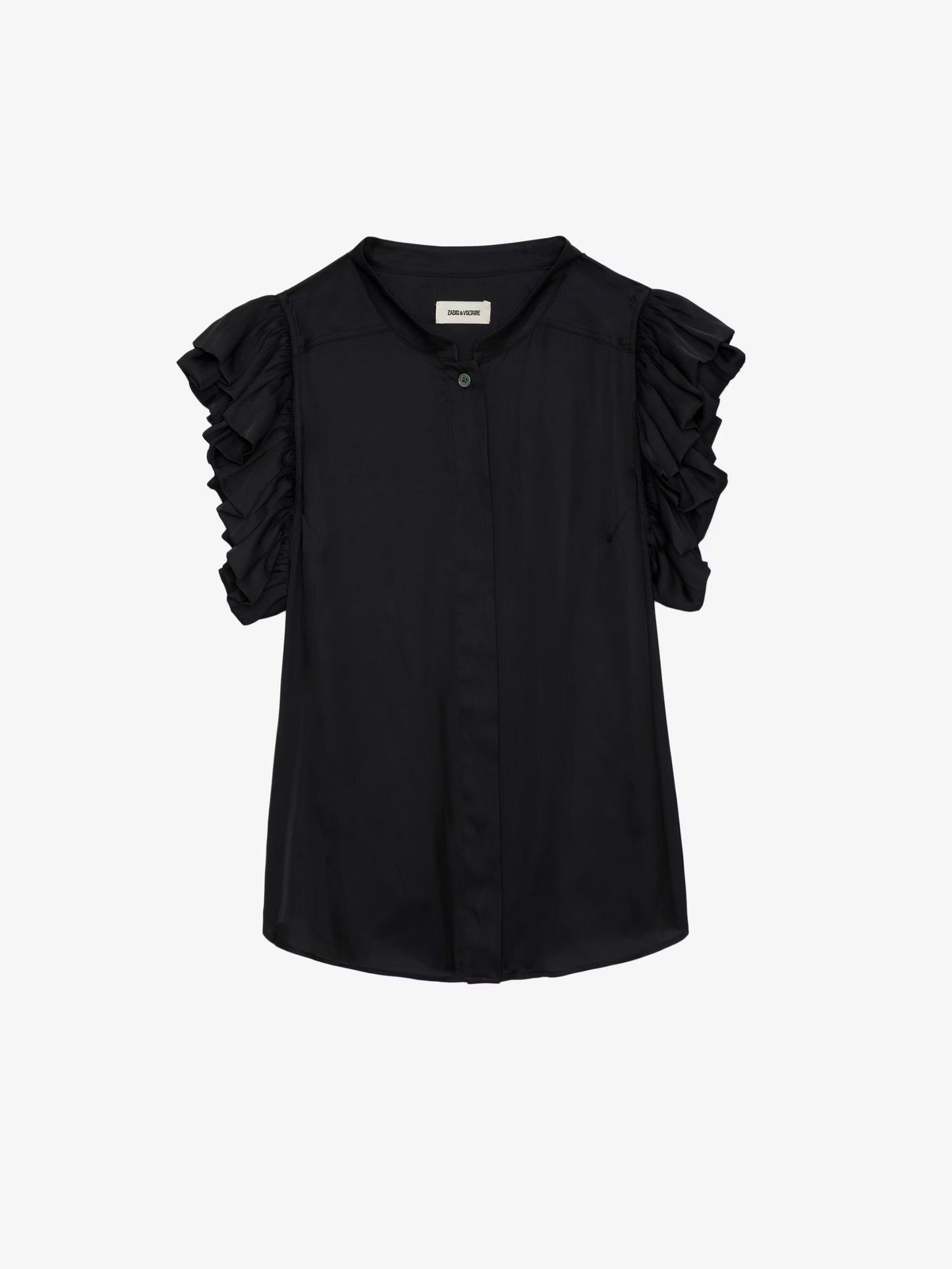 Top Tiza Satin haut noir femme