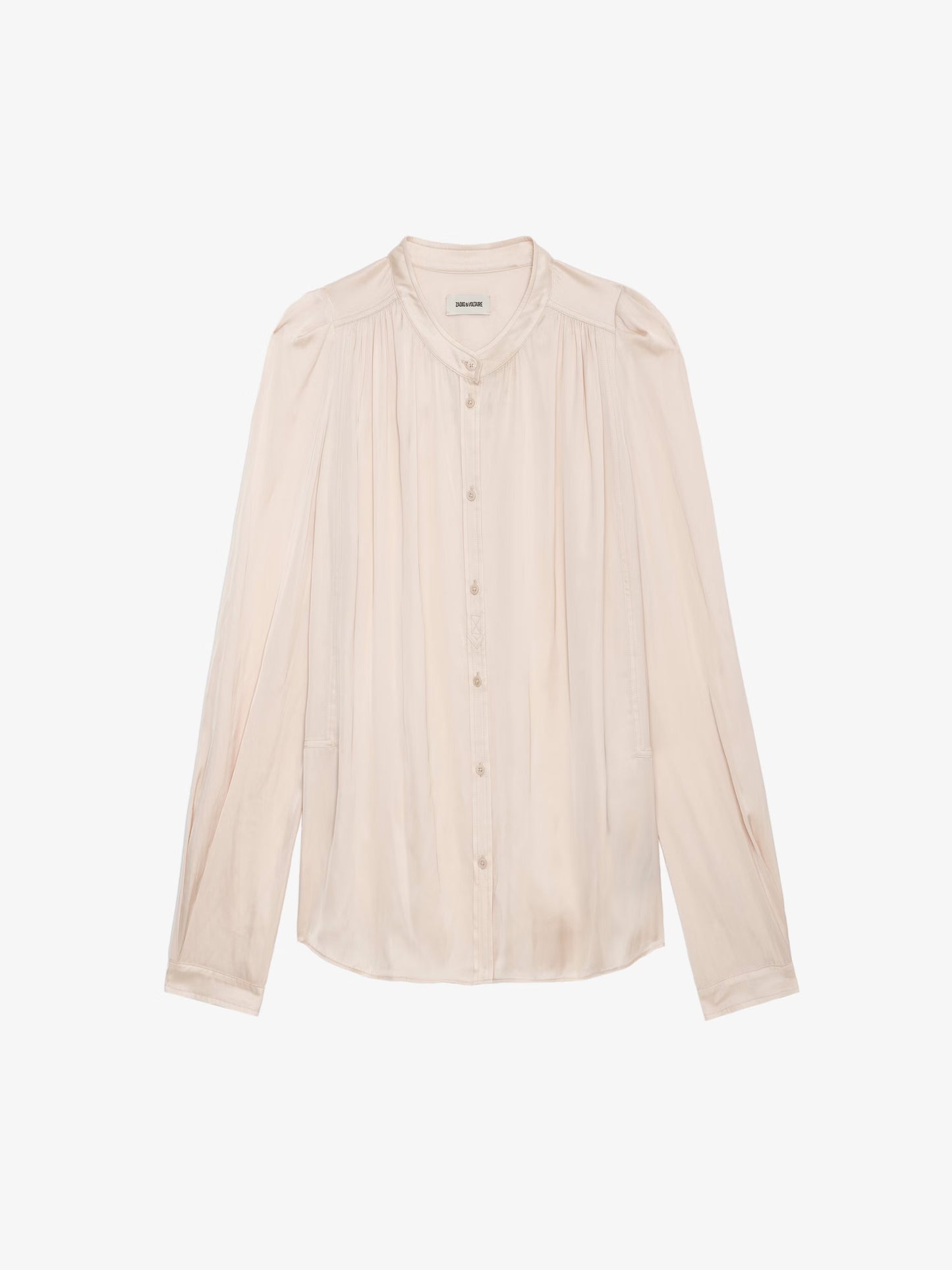 Blouse Tchin Satin chemise rose femme