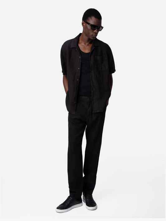 Chemise Sloan Lin chemise noir homme