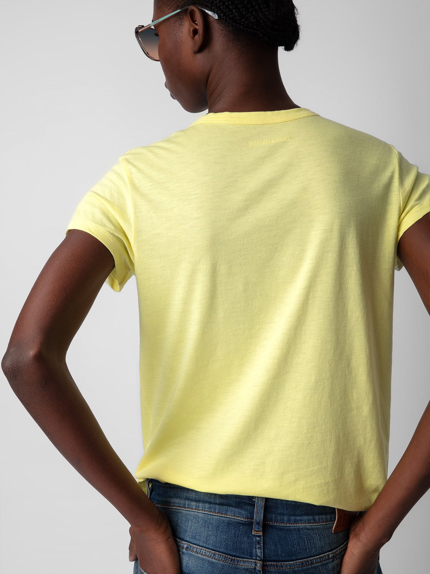 T-shirt Woop Peace & Love Wings t-shirt jaune femme