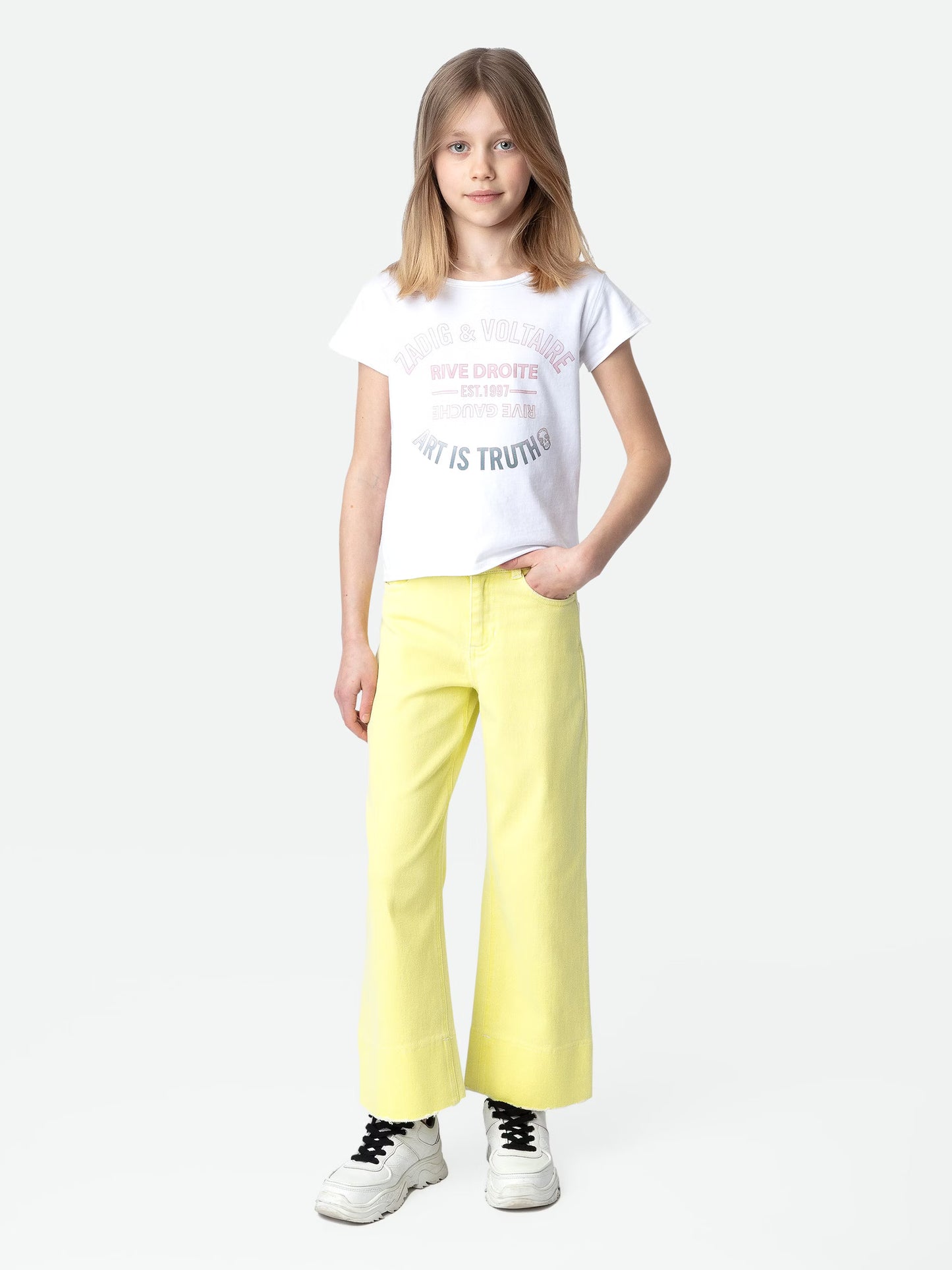 T-shirt Amber Fille t-shirt blanc fille
