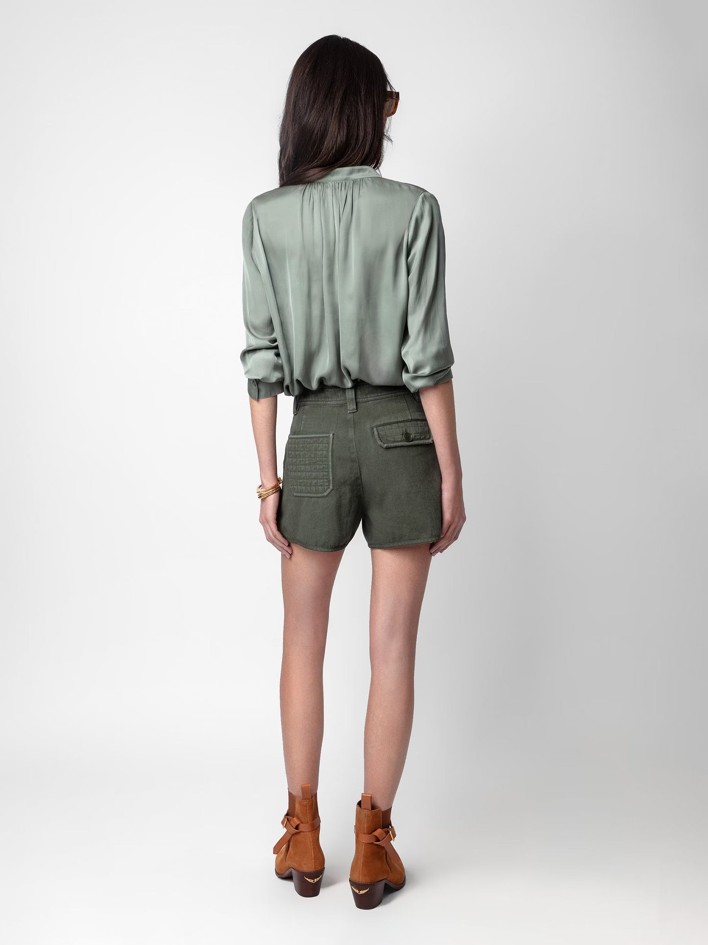 Blouse Tink chemise gris femme