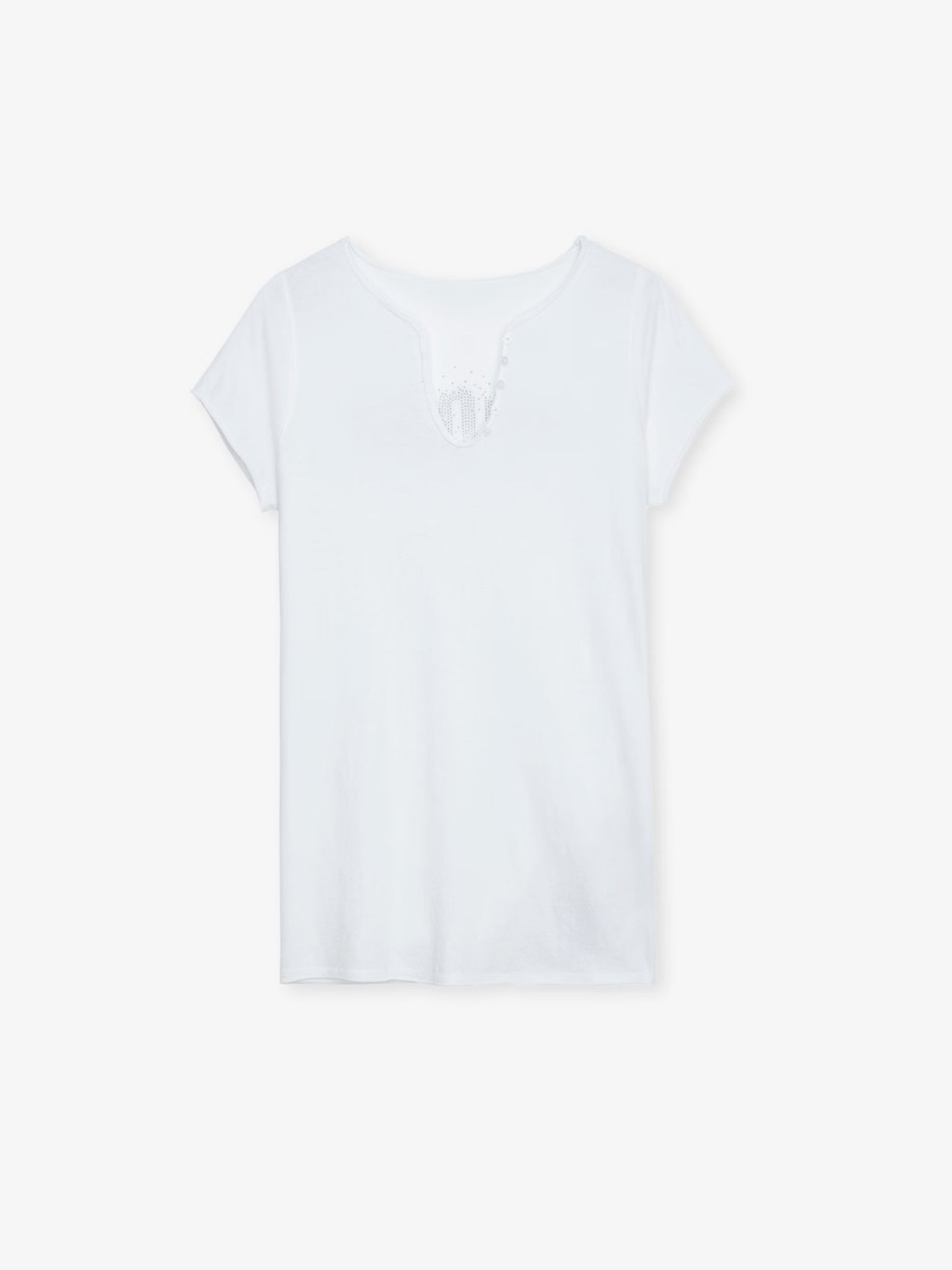 T-shirt Tunisien Amour Strass tunisien blanc femme
