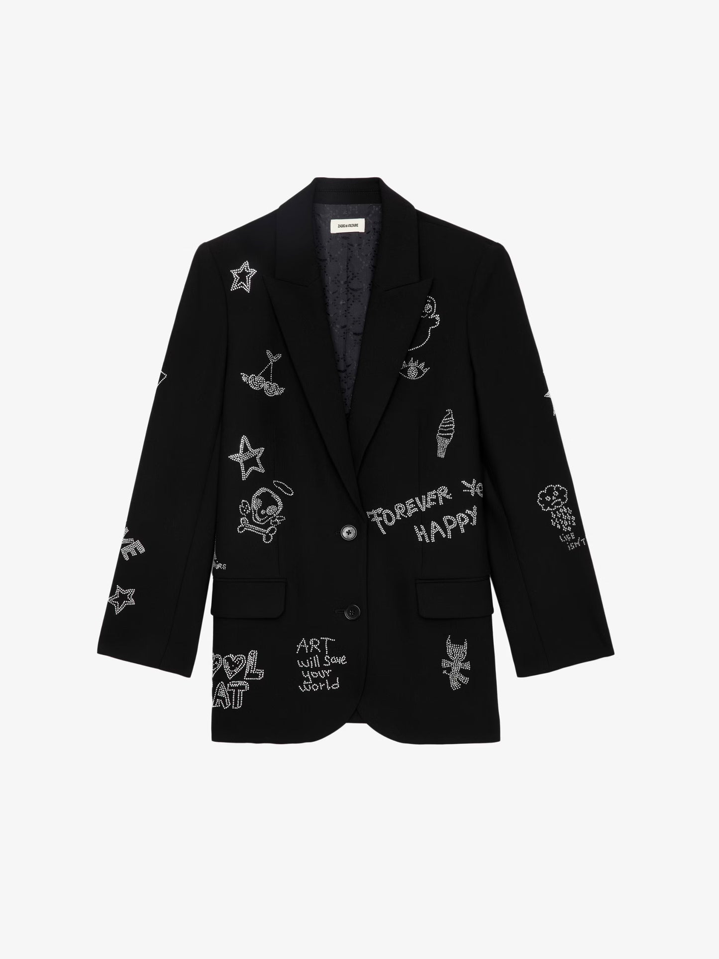 Blazer Viva Strass blazer noir femme