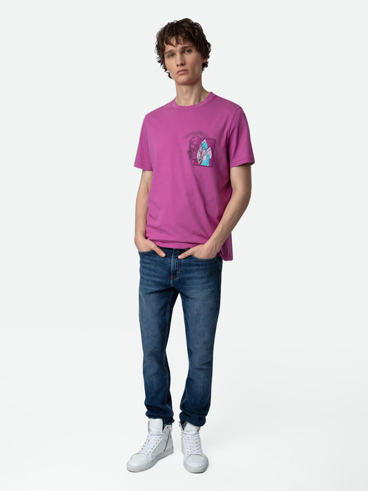 T-shirt Ted Photoprint t-shirt violet homme