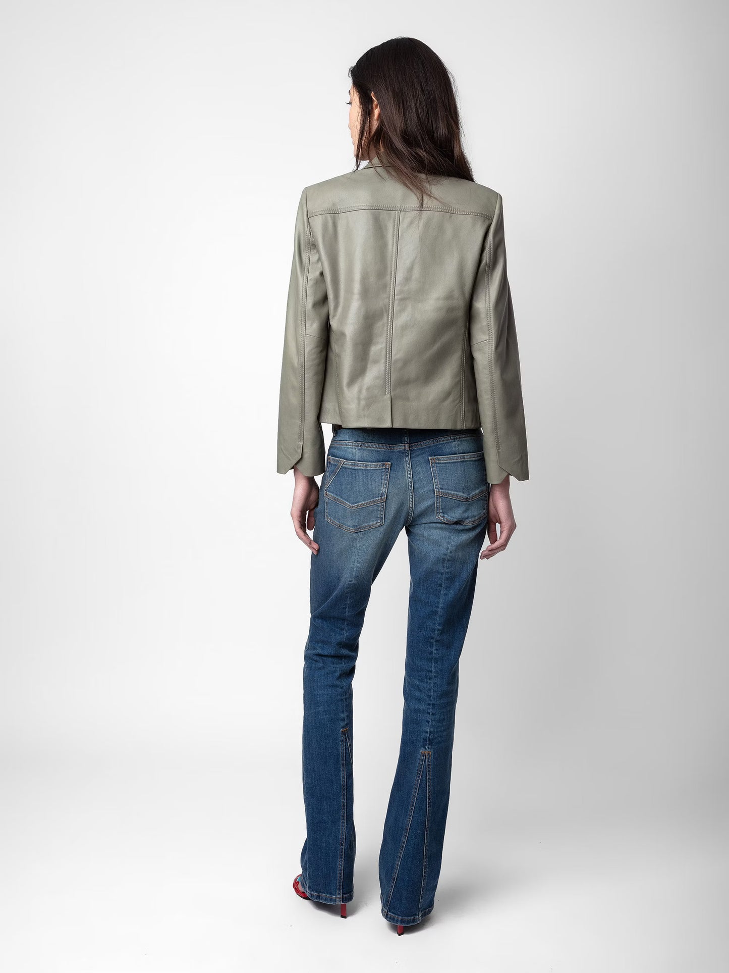 Blouson Liams Cuir blouson gris femme