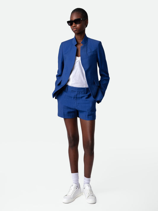 Short Please Lin short bleu femme