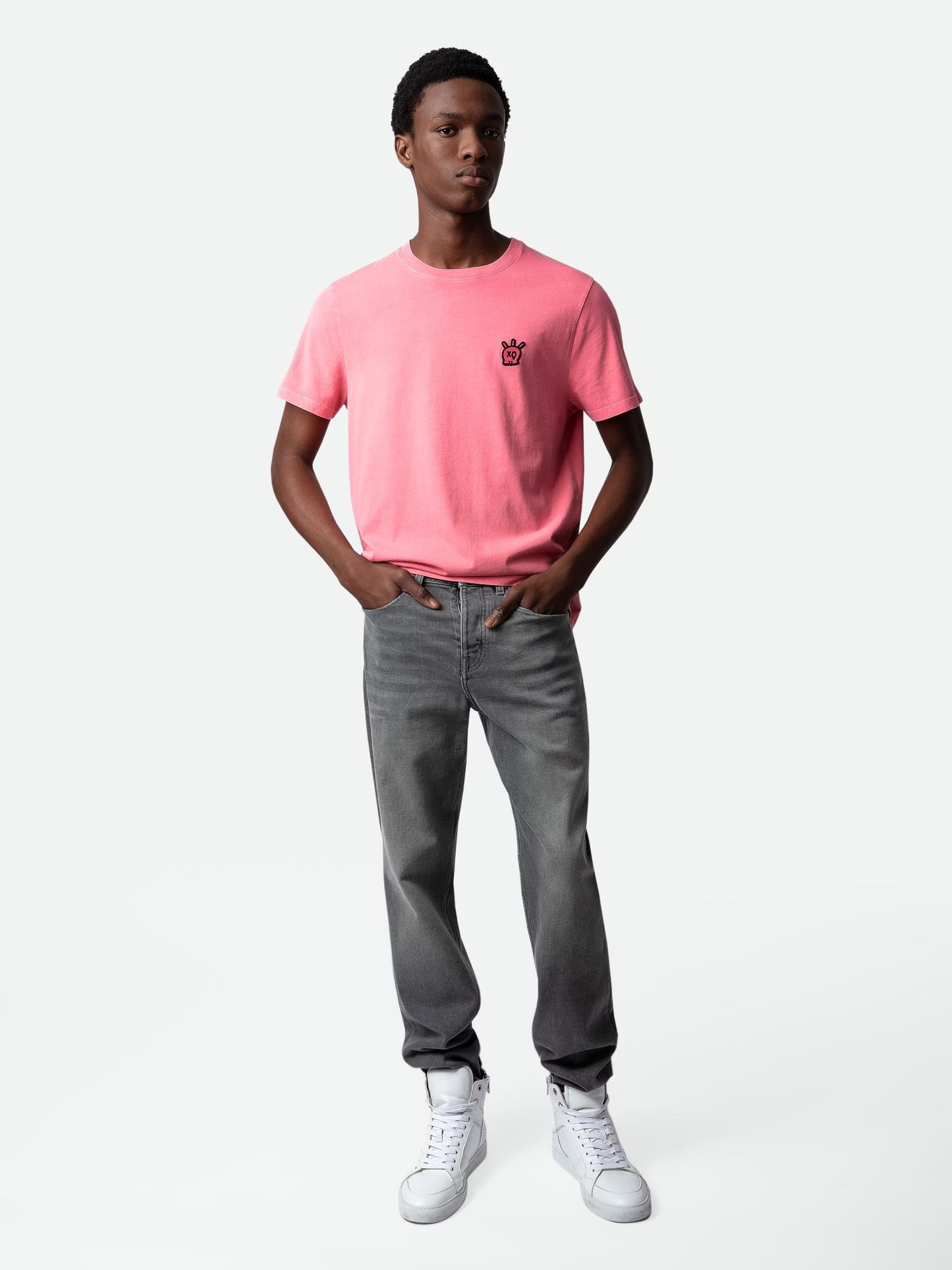 T-shirt Tommy Skull t-shirt rose homme