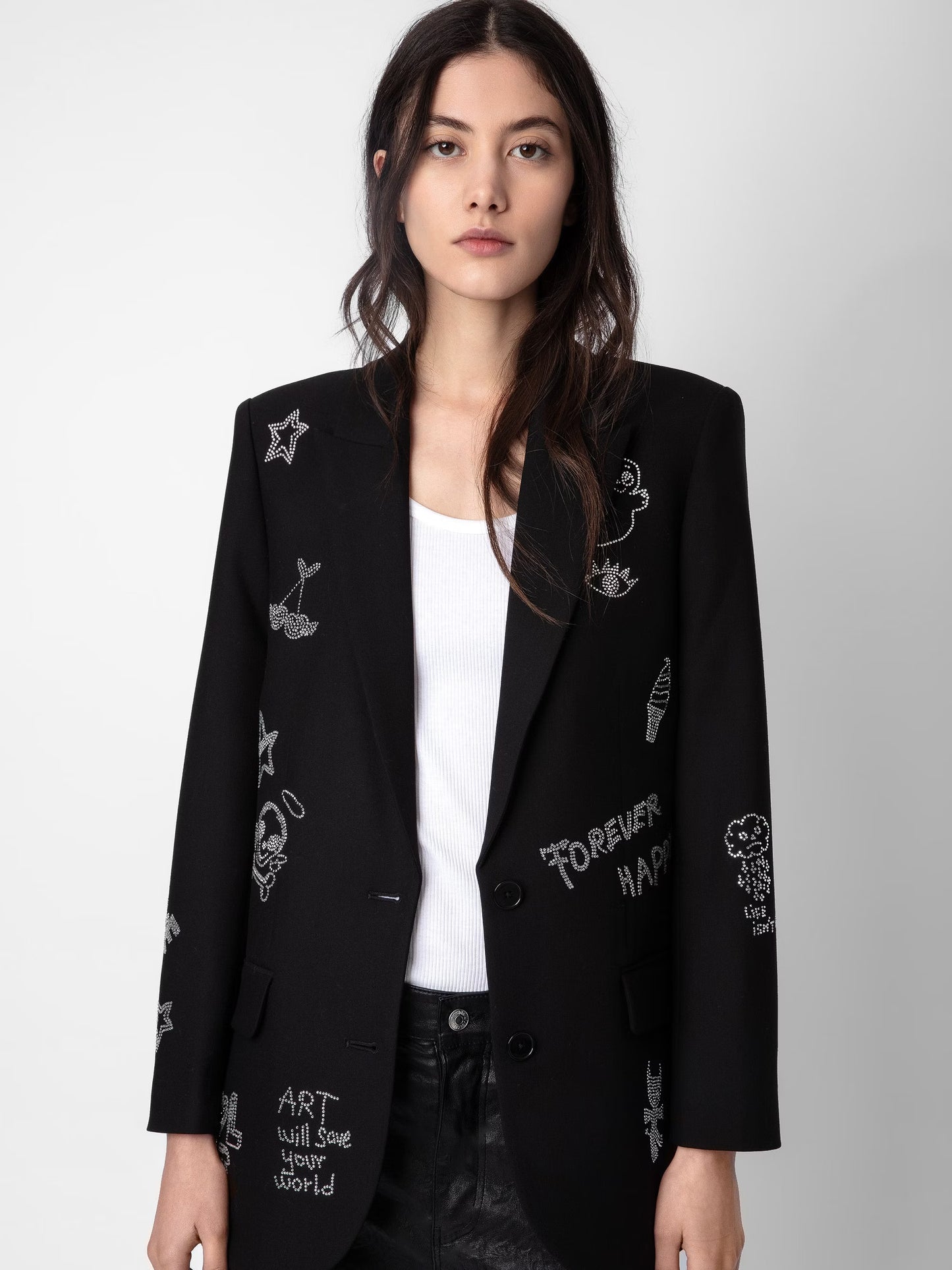 Blazer Viva Strass blazer noir femme