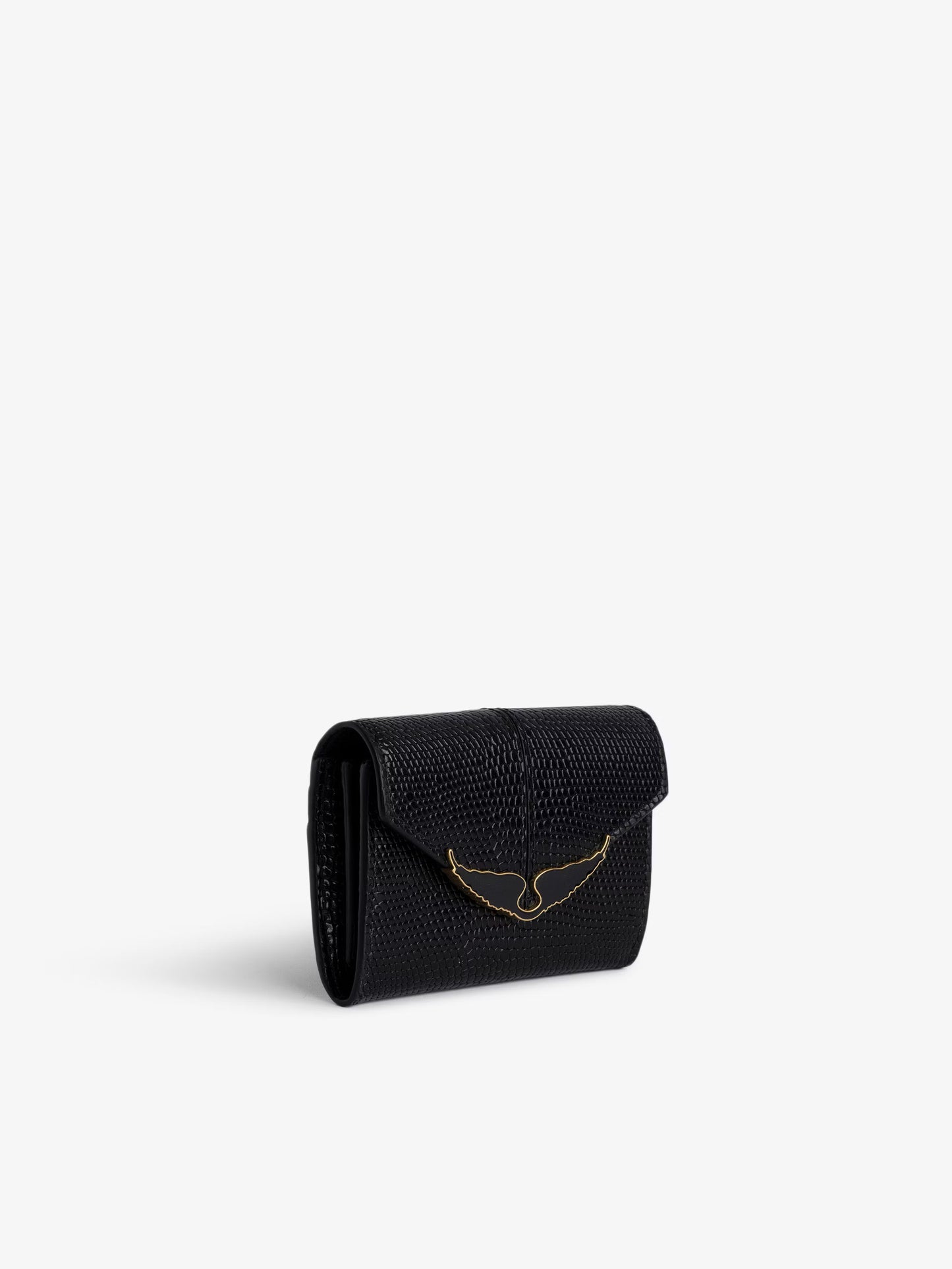 Portefeuille Borderline Embossé portefeuille noir femme