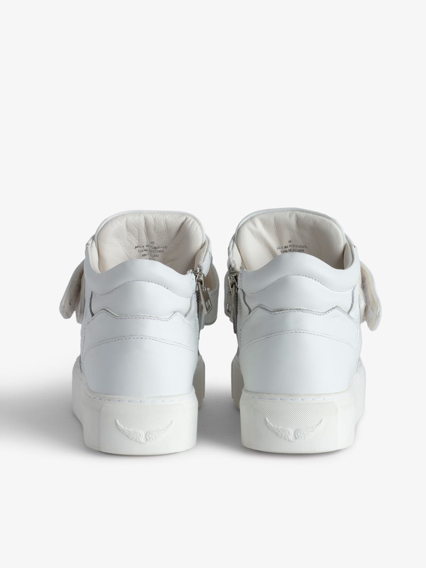 Sneakers Mi-Hautes ZV1747 Flash Chunky baskets blanc femme