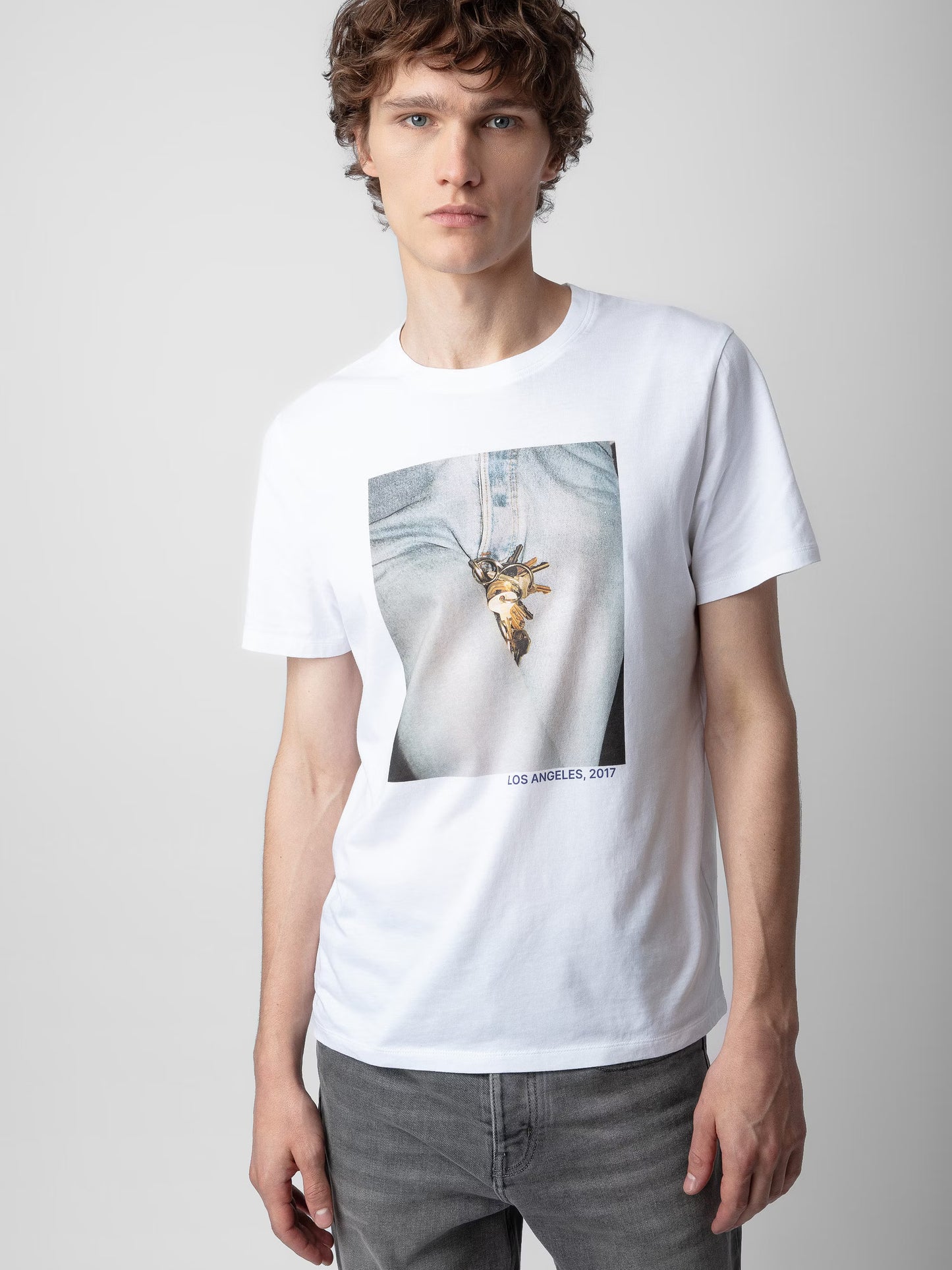 T-shirt Tommy Photoprint t-shirt blanc homme