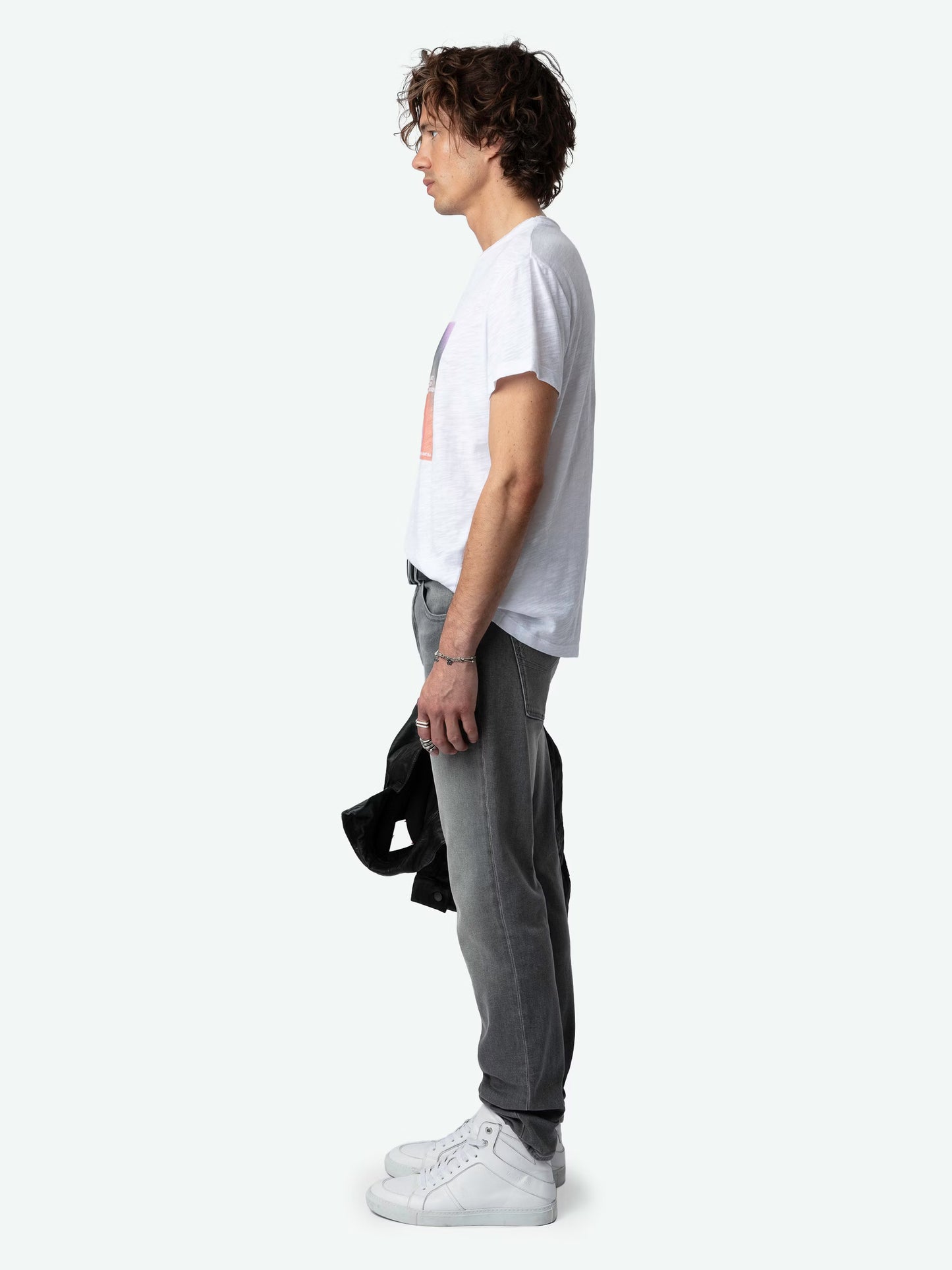 T-shirt Toby Photoprint t-shirt blanc homme
