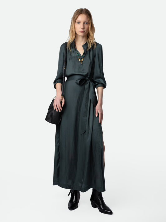 Robe Ritchil Satin robe gris femme