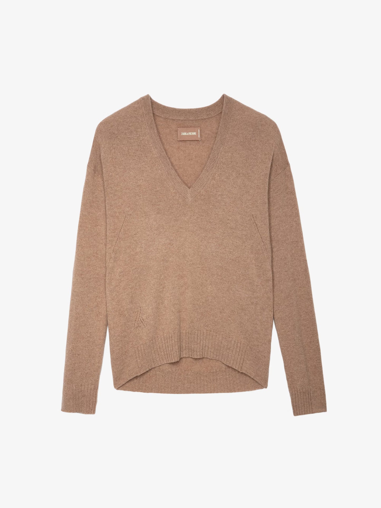 Pull Vivi Patch Cachemire pull marron femme