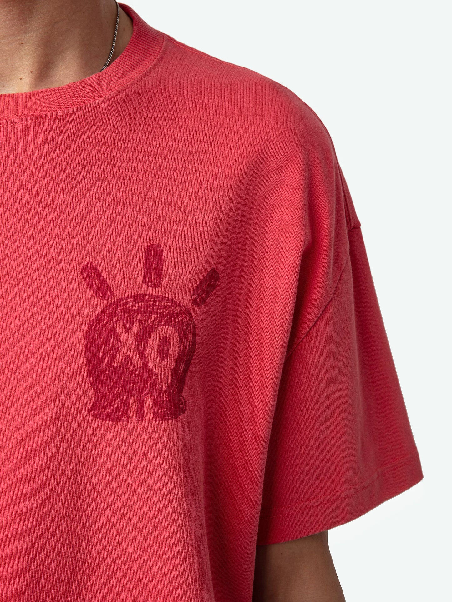 T-shirt Teddy Skull t-shirt rose homme