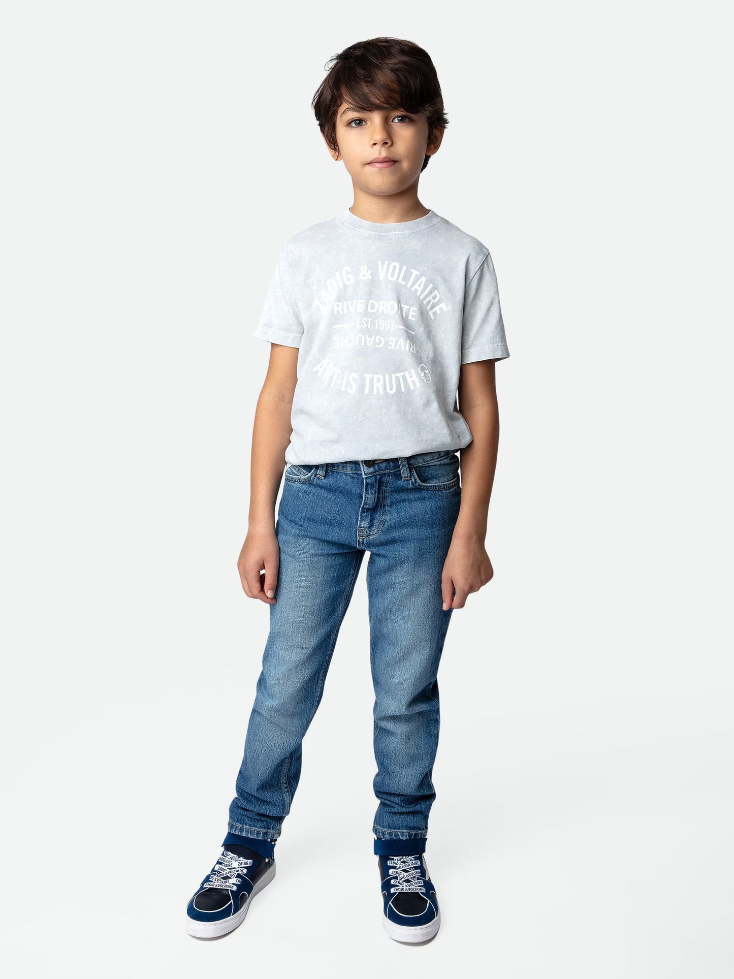 T-shirt Kita Garçon t-shirt gris Garçon