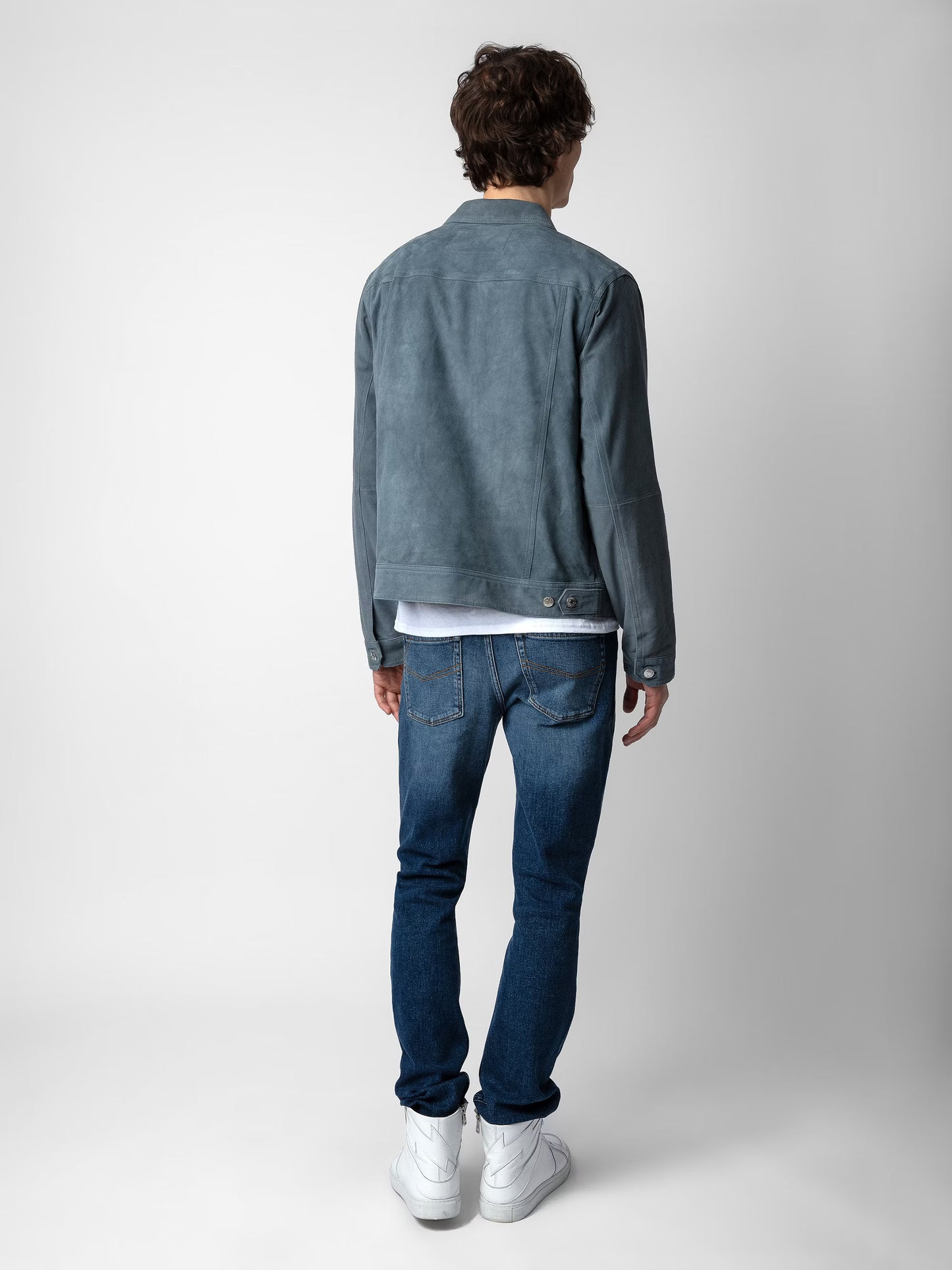 Blouson Base Suède blouson marine homme