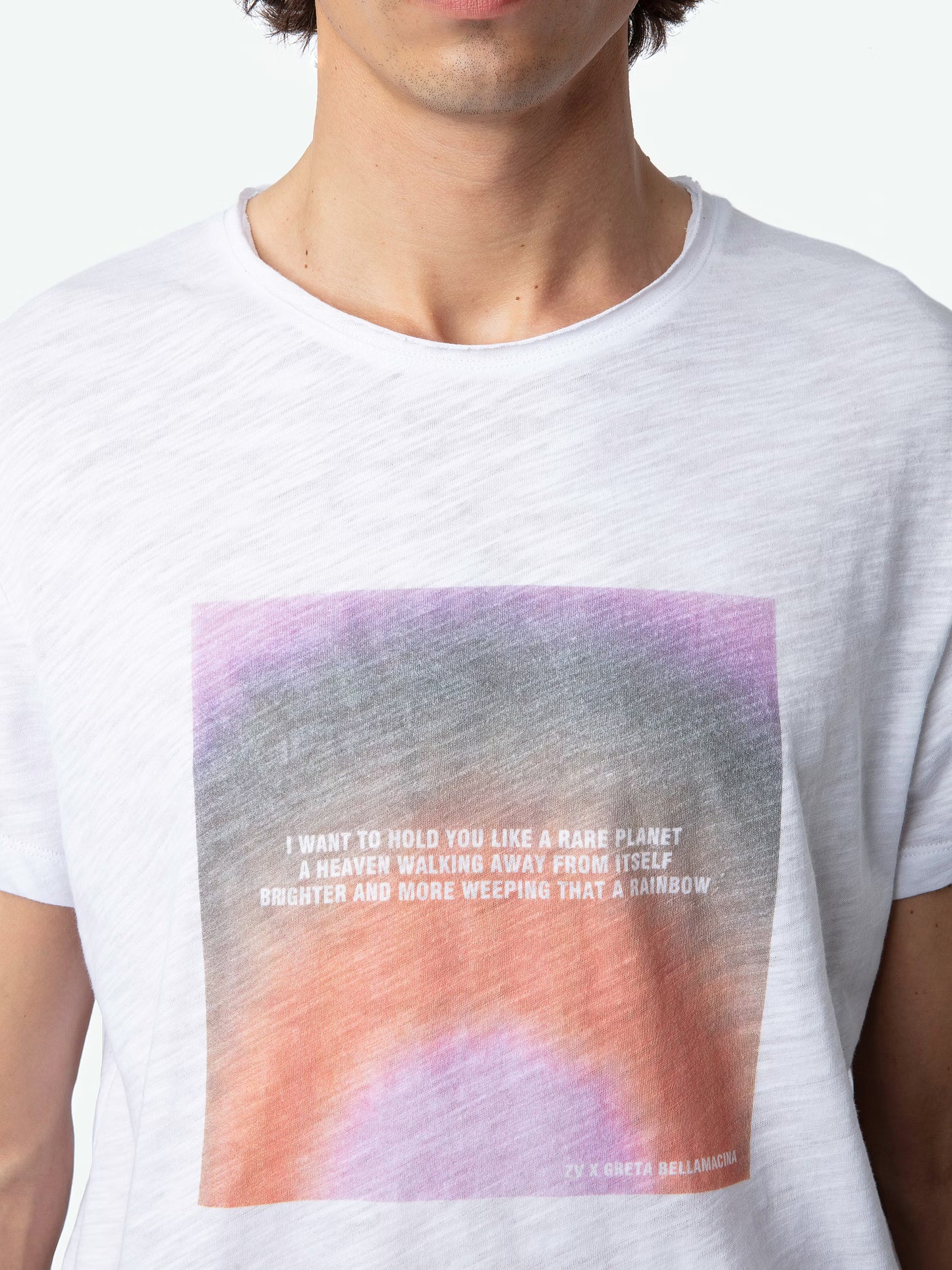T-shirt Toby Photoprint t-shirt blanc homme