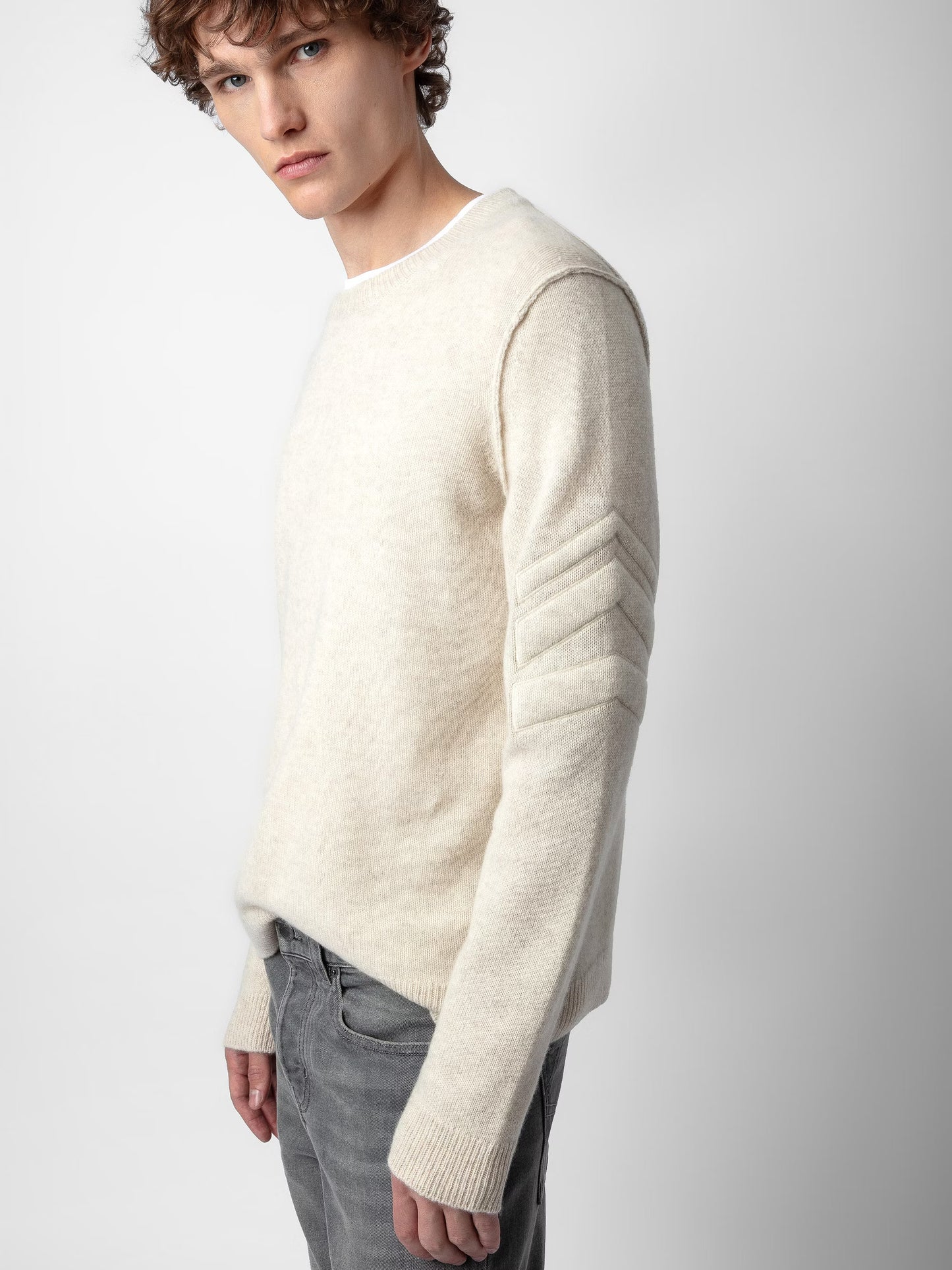 Pull Kennedy Cachemire pull blanc homme