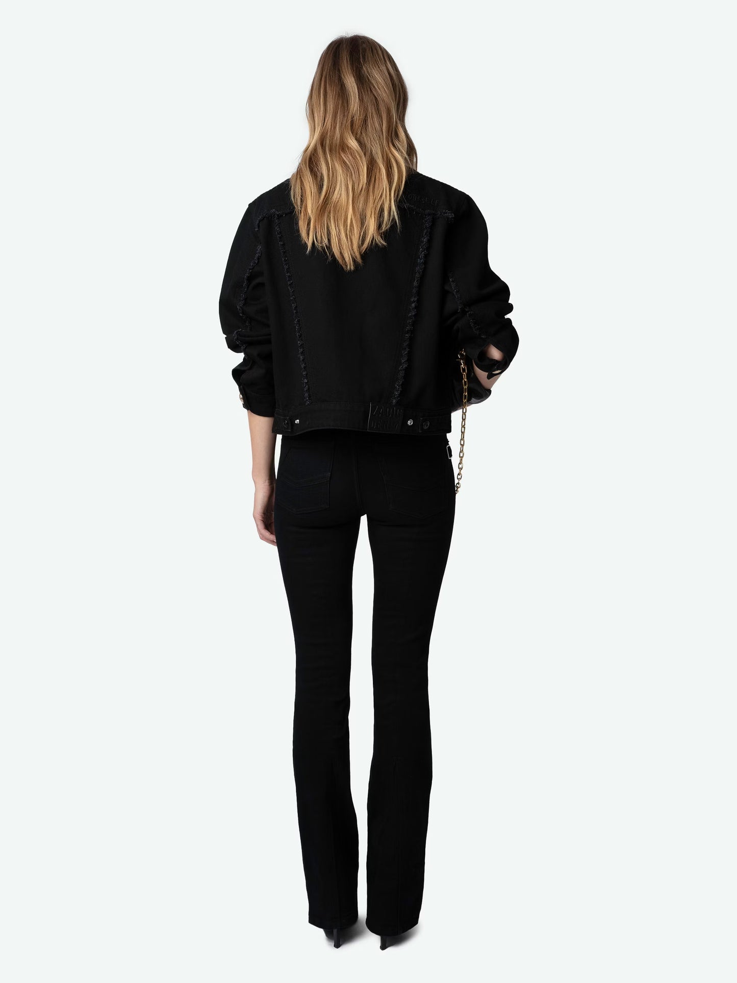 Veste Kaely Denim blouson noir femme