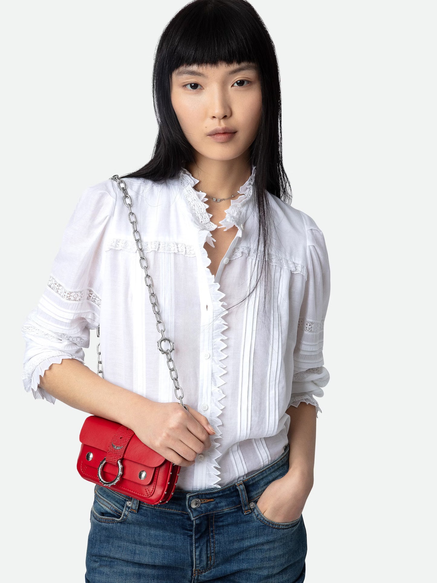 Blouse Trevy chemise blanc femme