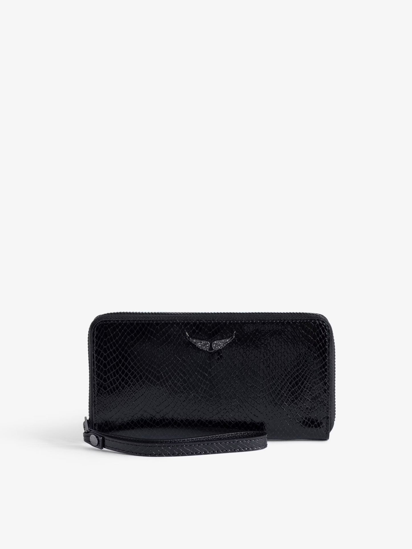 Portefeuille Compagnon Embossé portefeuille noir femme