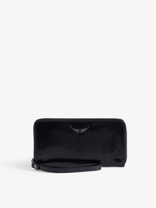 Portefeuille Compagnon Embossé portefeuille noir femme