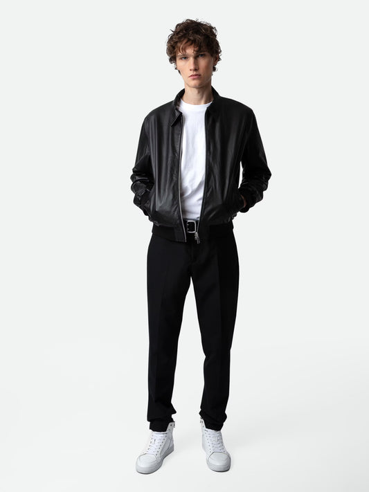 Blouson Mate Cuir blouson noir homme