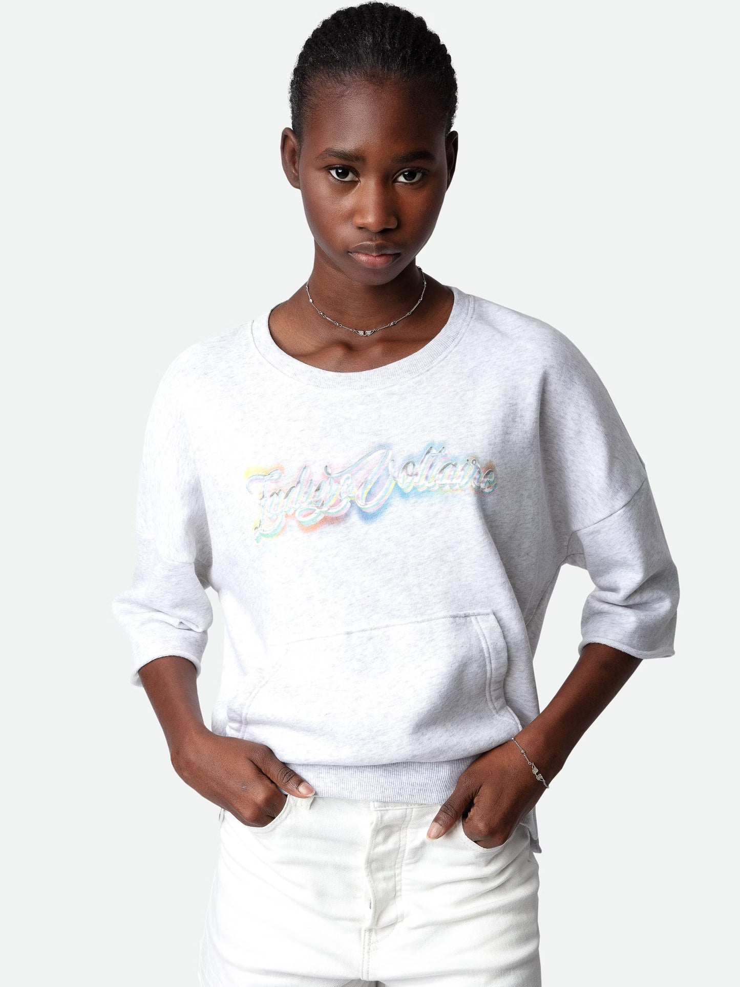 Sweatshirt Kaly sweatshirt gris femme