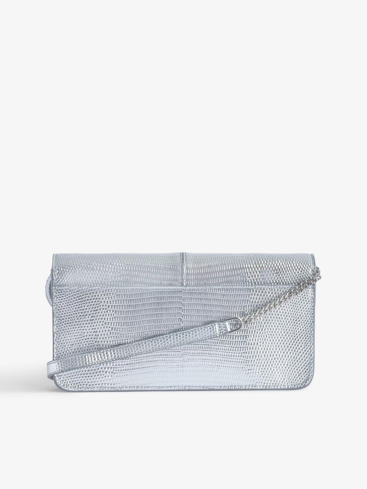 Pochette Bordeline Embossée Métallisée pochette argent femme