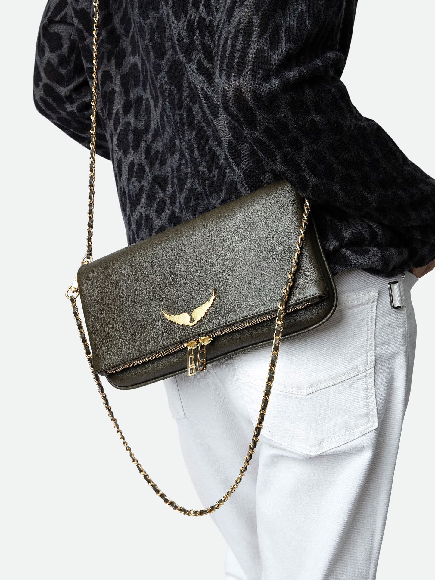 Pochette Rock pochette kaki femme