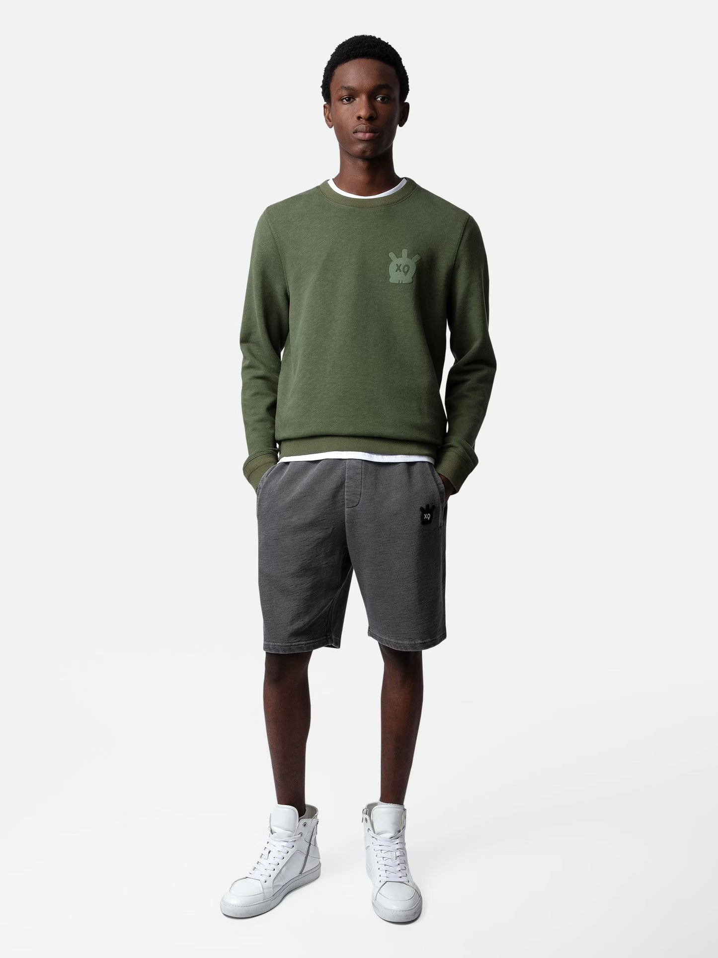 Sweatshirt Stony Skull sweatshirt kaki homme