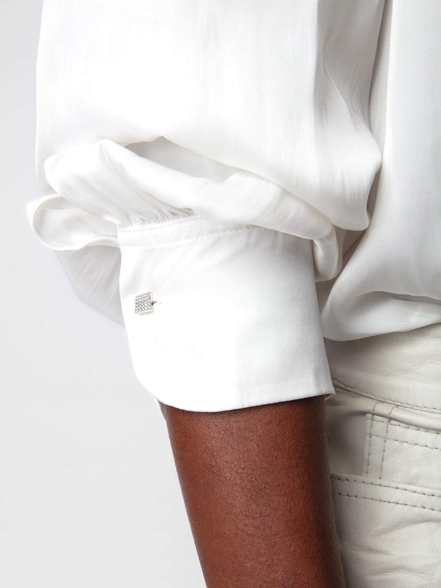 Blouse Twina Satin chemise blanc femme
