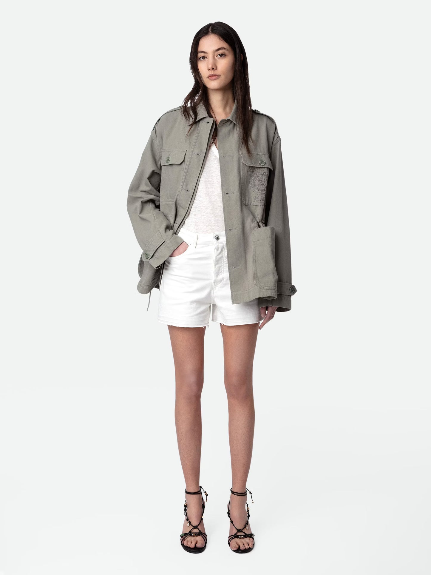 Veste Kemi parka gris femme