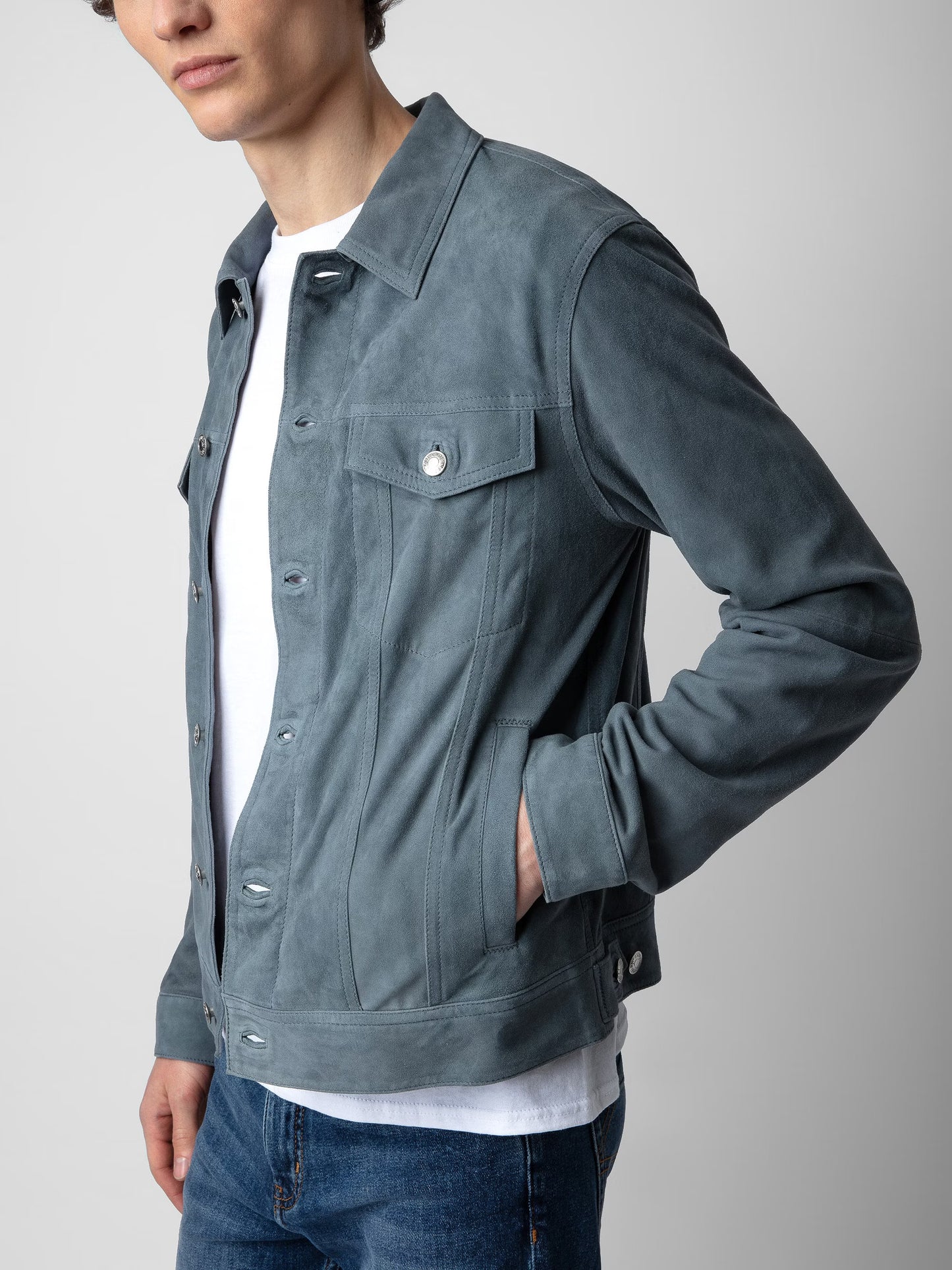Blouson Base Suède blouson marine homme