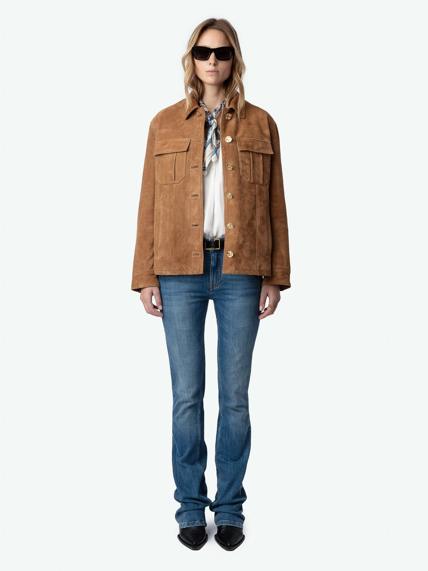 Veste Kuba Suédée blouson marron femme