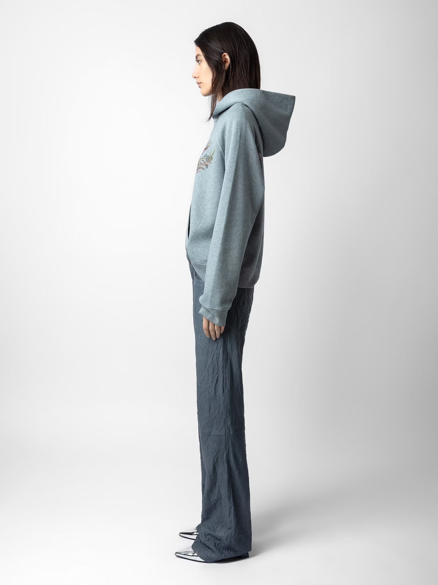 Sweatshirt Georgy Concert Strass sweatshirt bleu femme