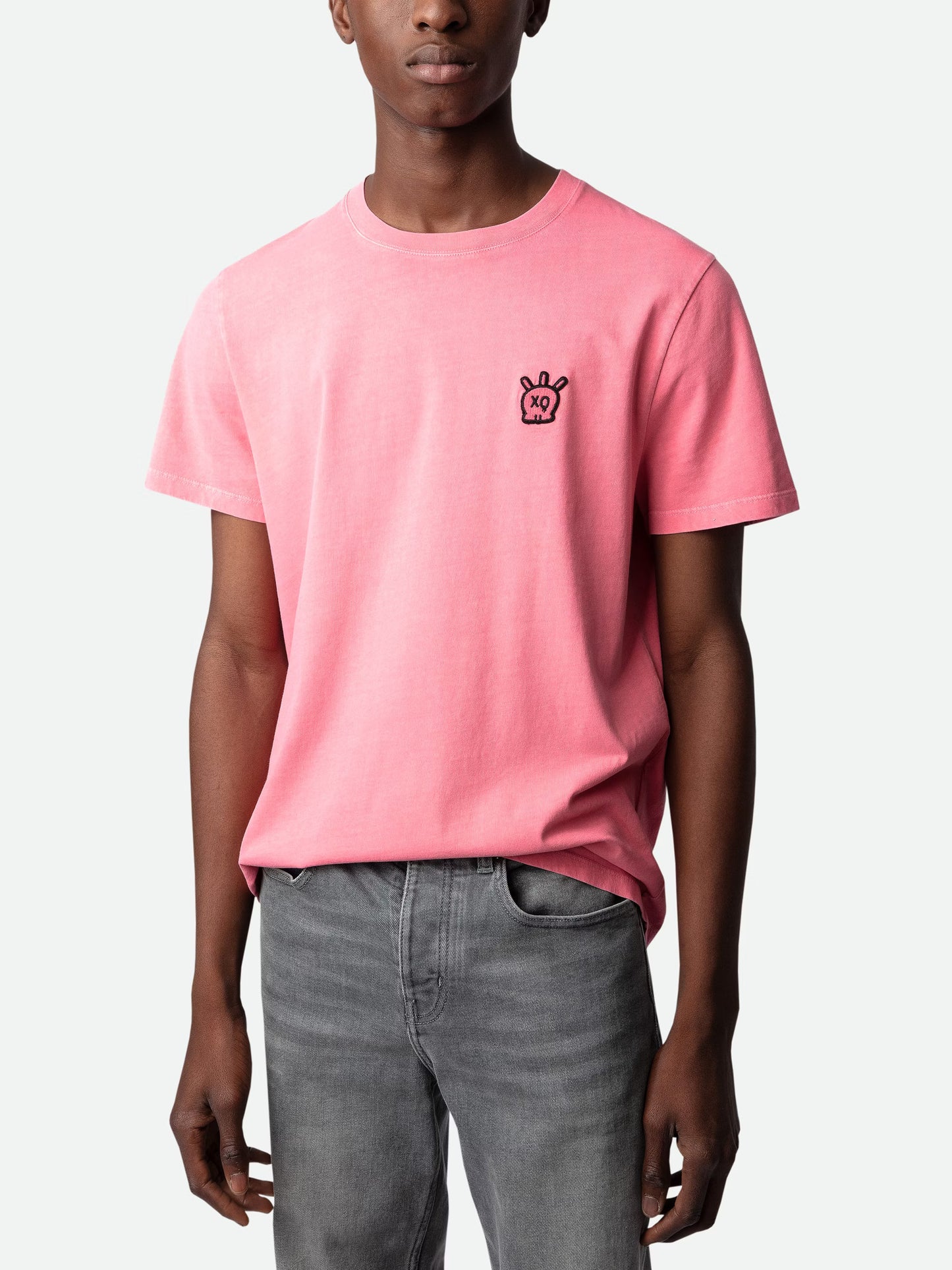 T-shirt Tommy Skull t-shirt rose homme