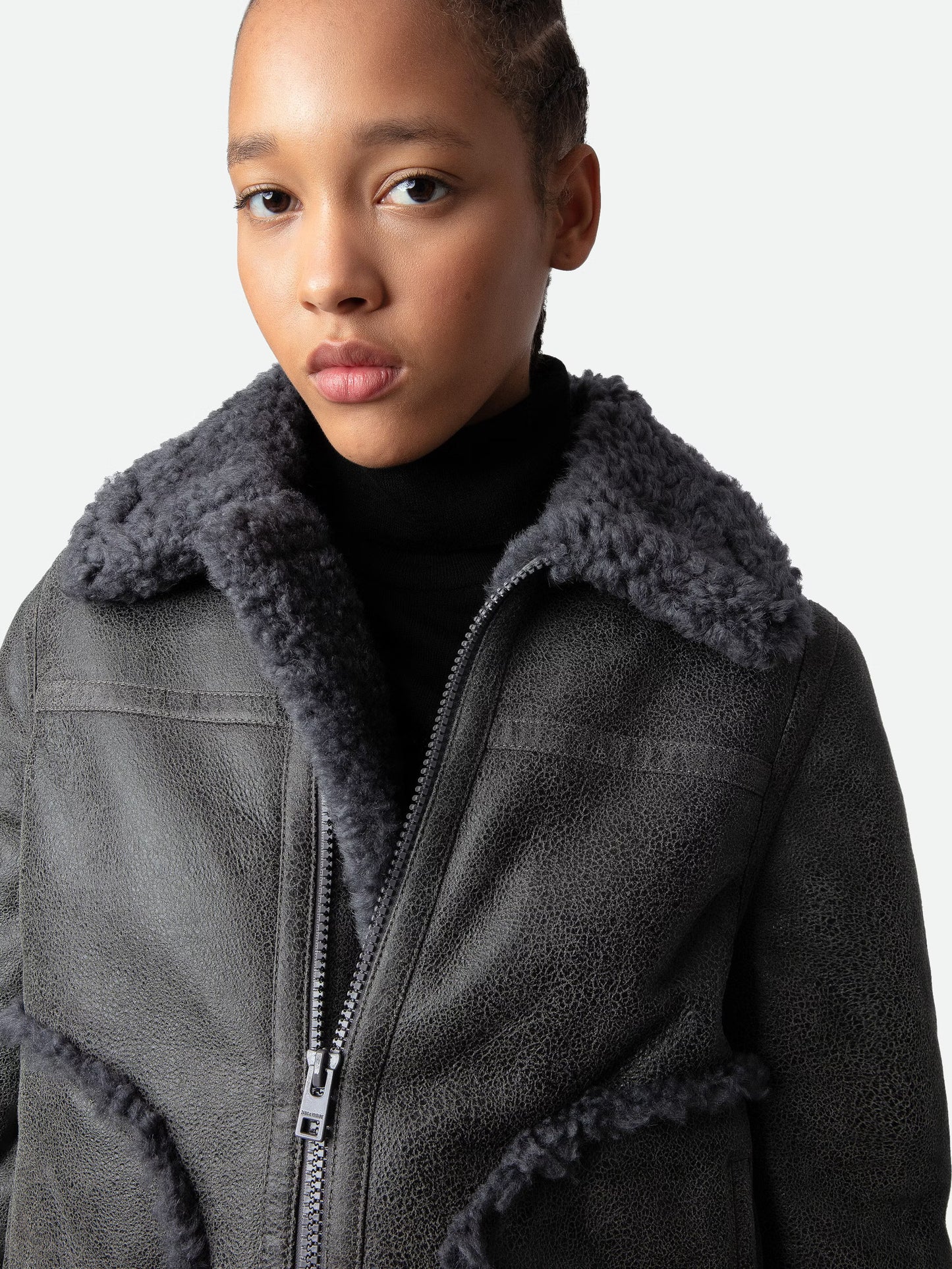 Blouson Kady Cuir blouson gris femme