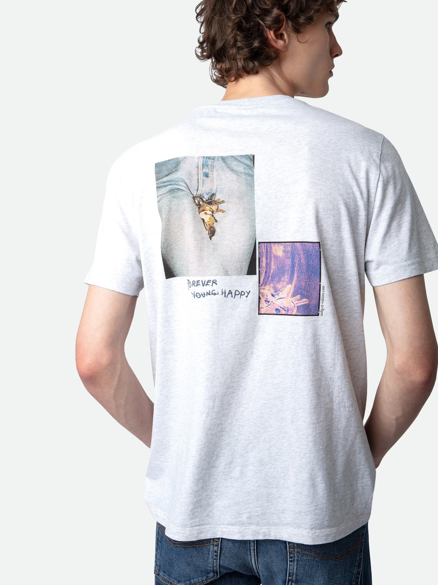 T-shirt Ted Photoprint t-shirt gris homme
