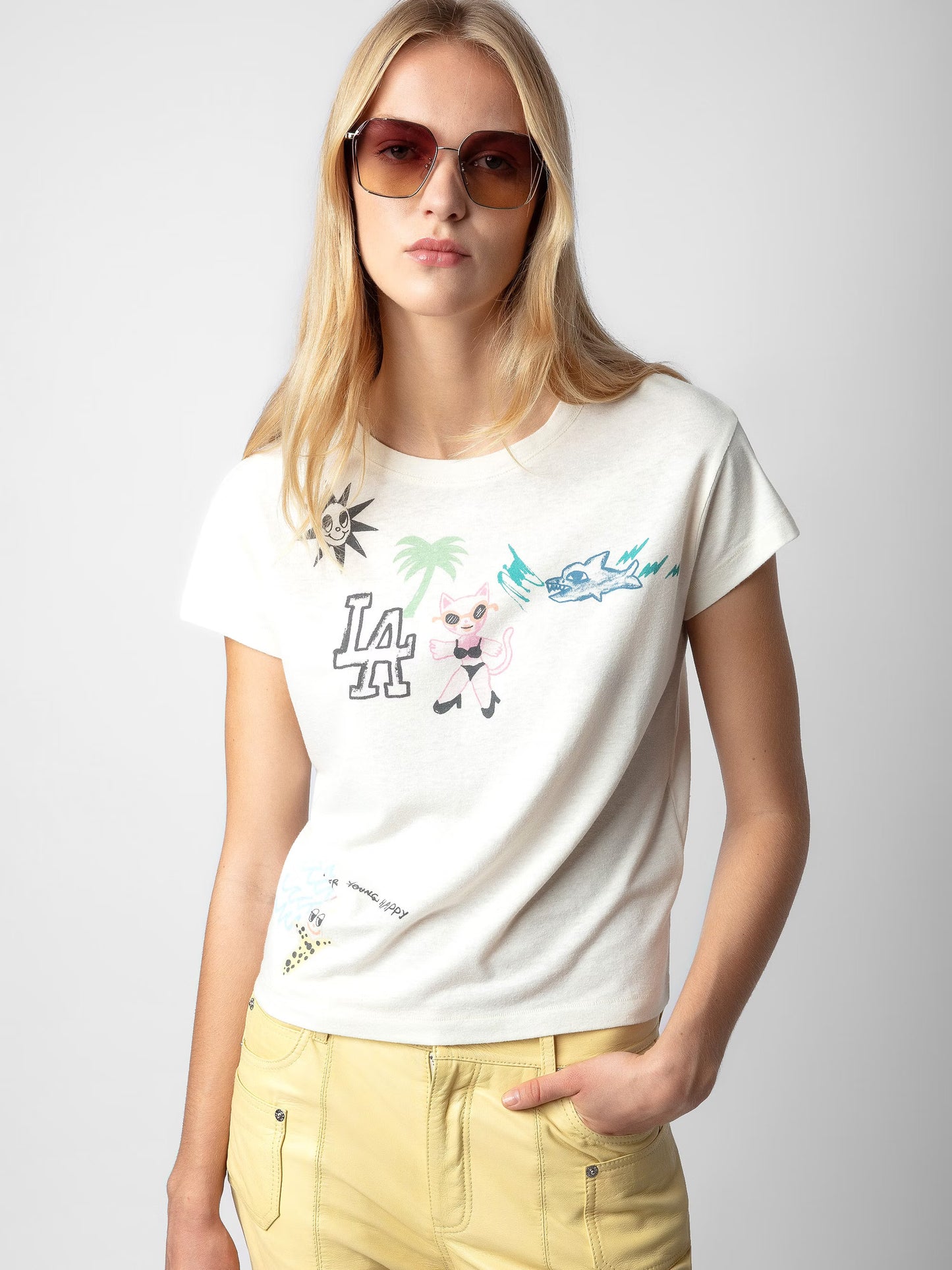 T-shirt Charlotte t-shirt blanc femme
