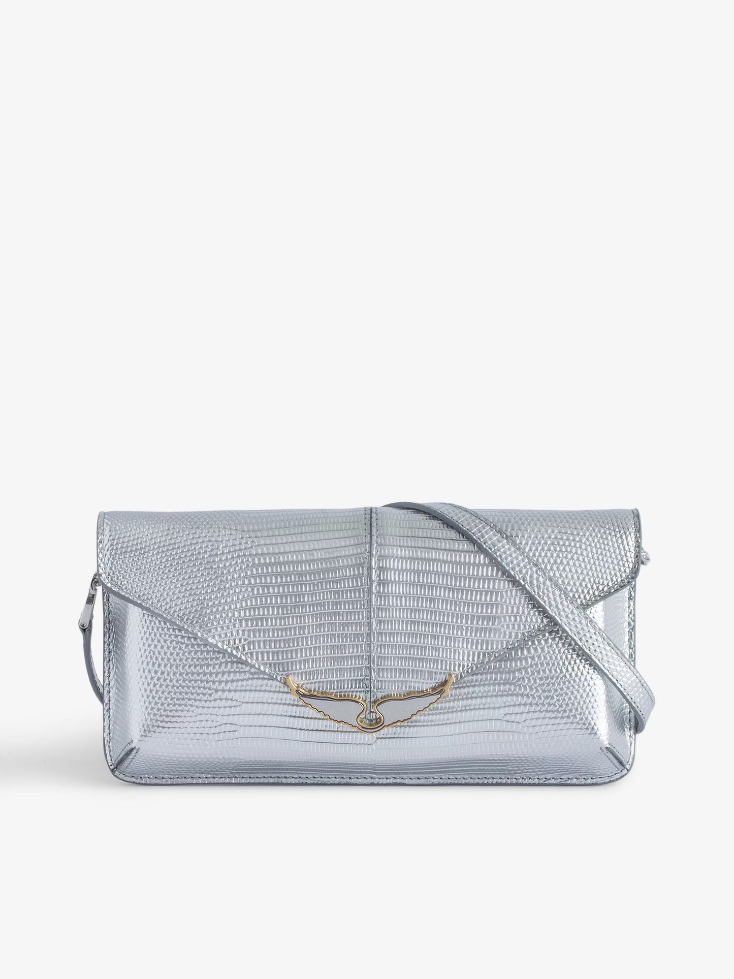 Pochette Bordeline Embossée Métallisée pochette argent femme