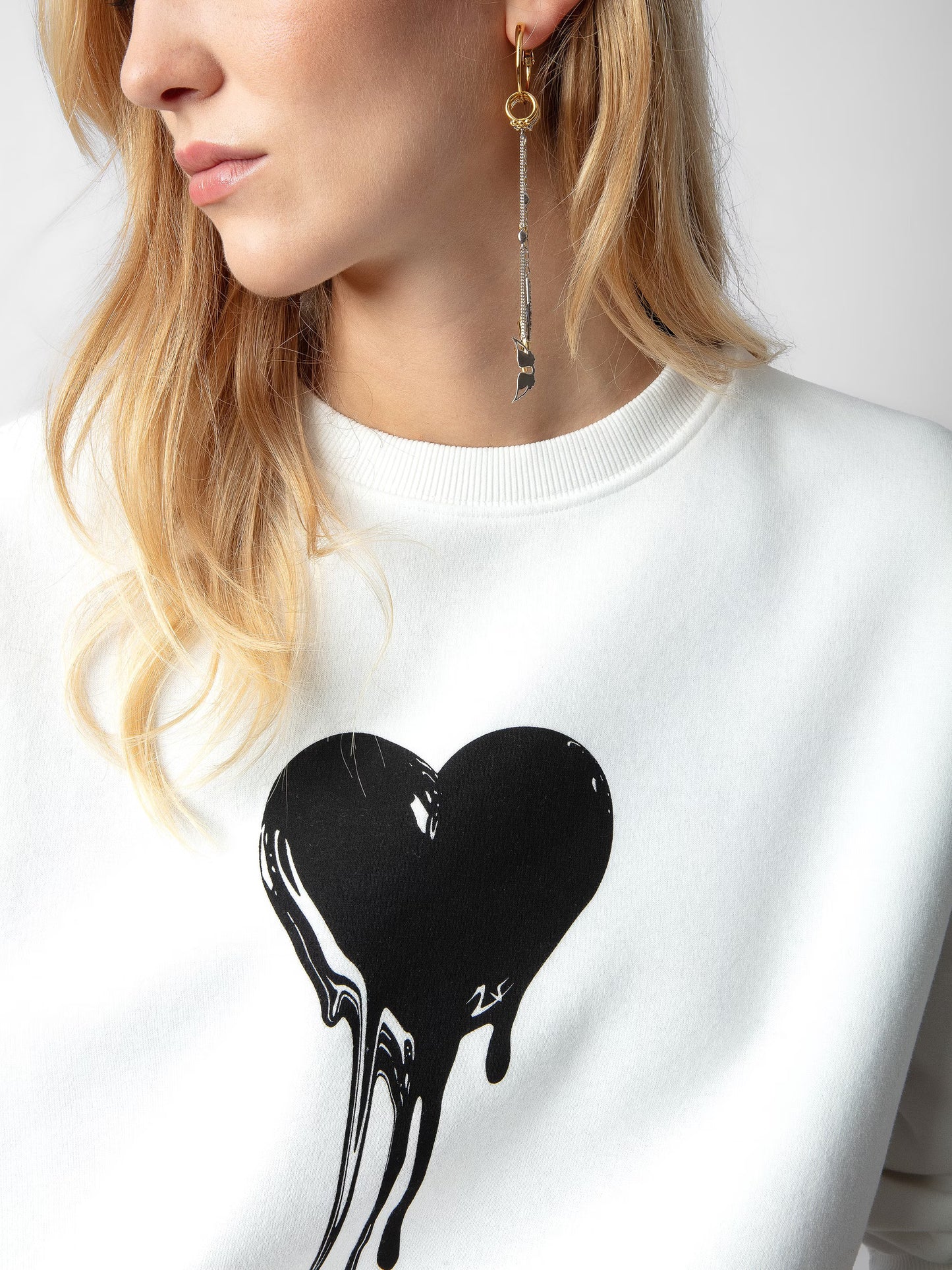 Sweatshirt Oscar Heart sweatshirt blanc femme