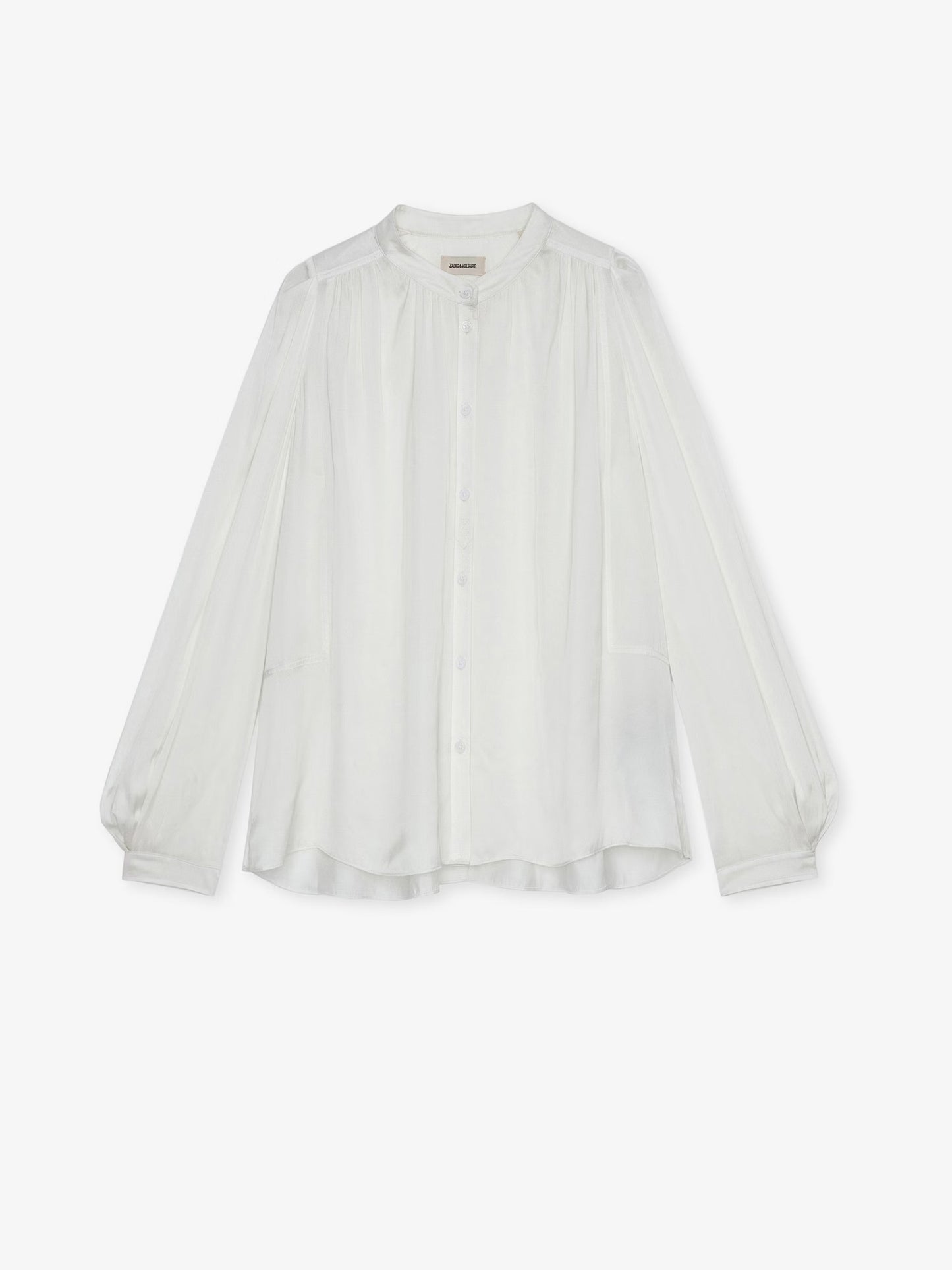 Blouse Tchin Satin chemise blanc femme
