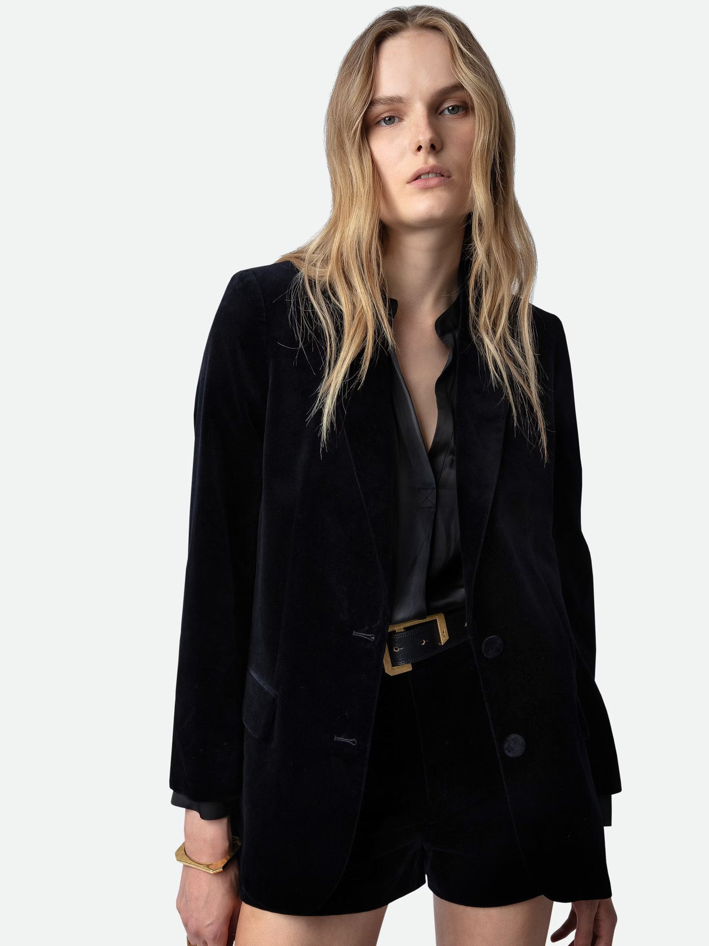 Blazer Viva Velours blazer bleu femme