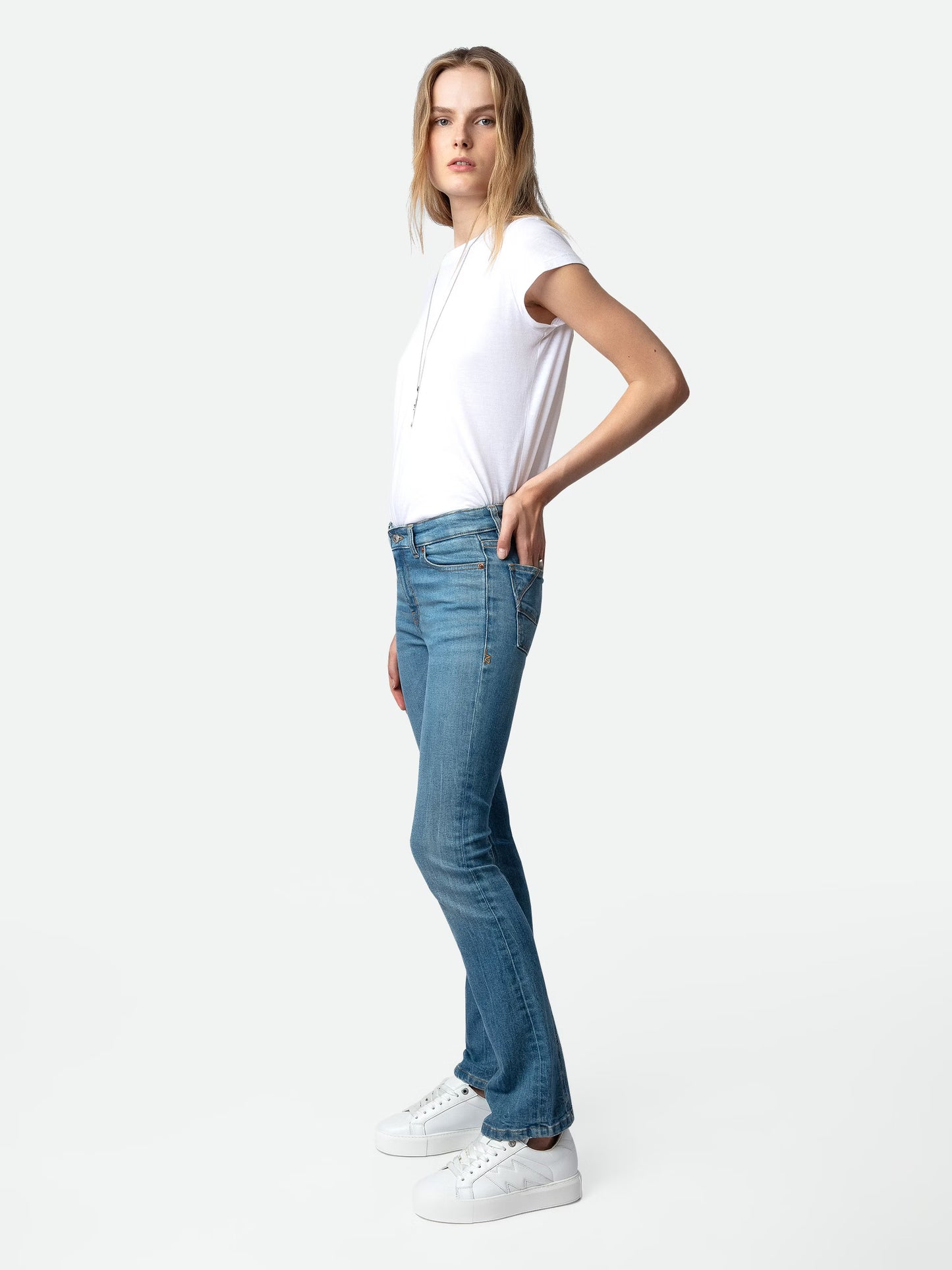 Sneakers Basses ZV1747 La Flash baskets blanc femme