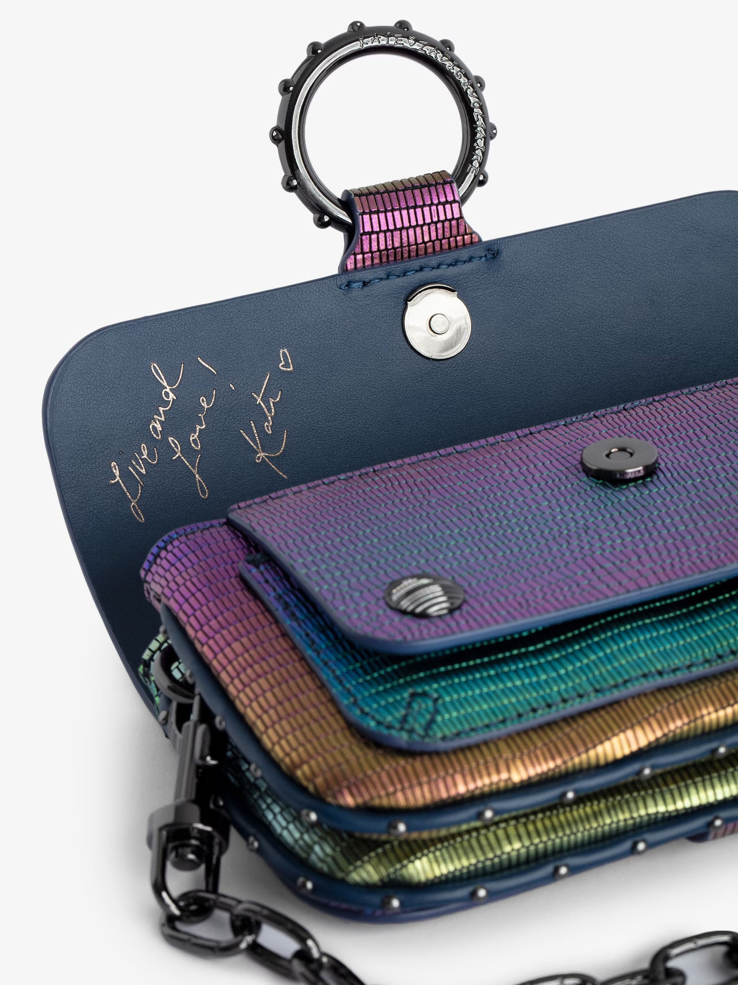 Sac Kate Wallet Métallisé Embossé mini sac multicolor femme