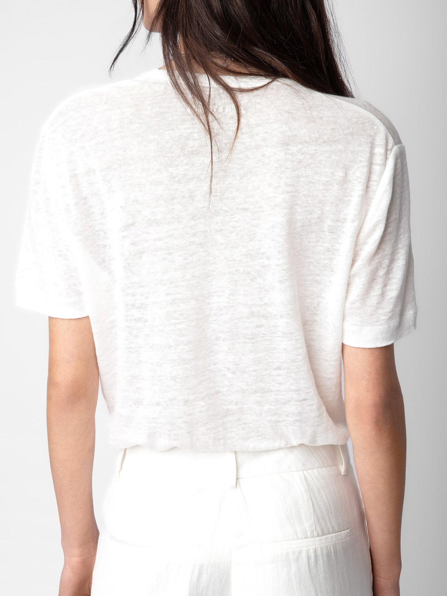 T-shirt Wassa Lin t-shirt blanc femme
